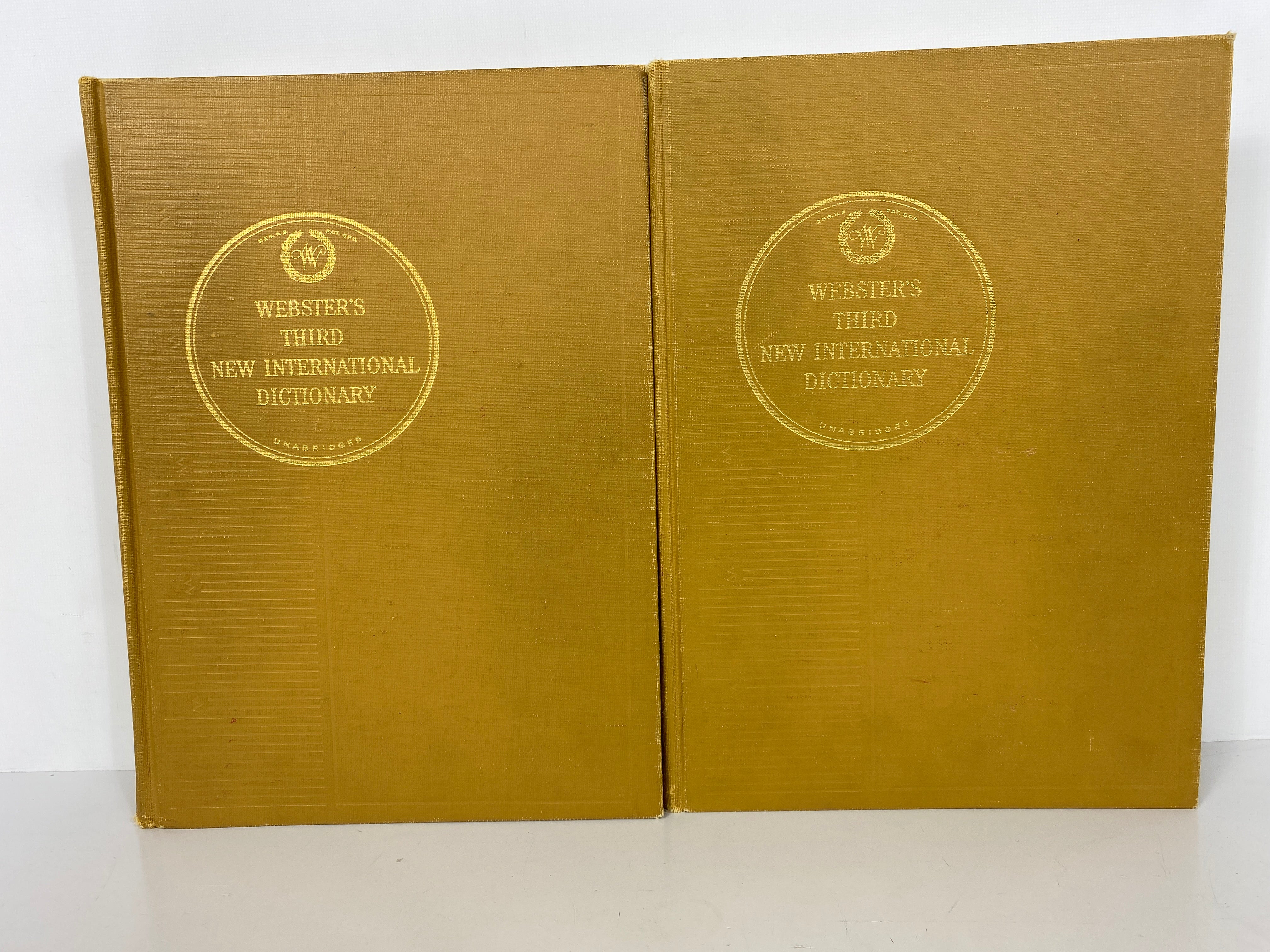 2 Volume Set Webster's Third New International Dictionary 1966 HC