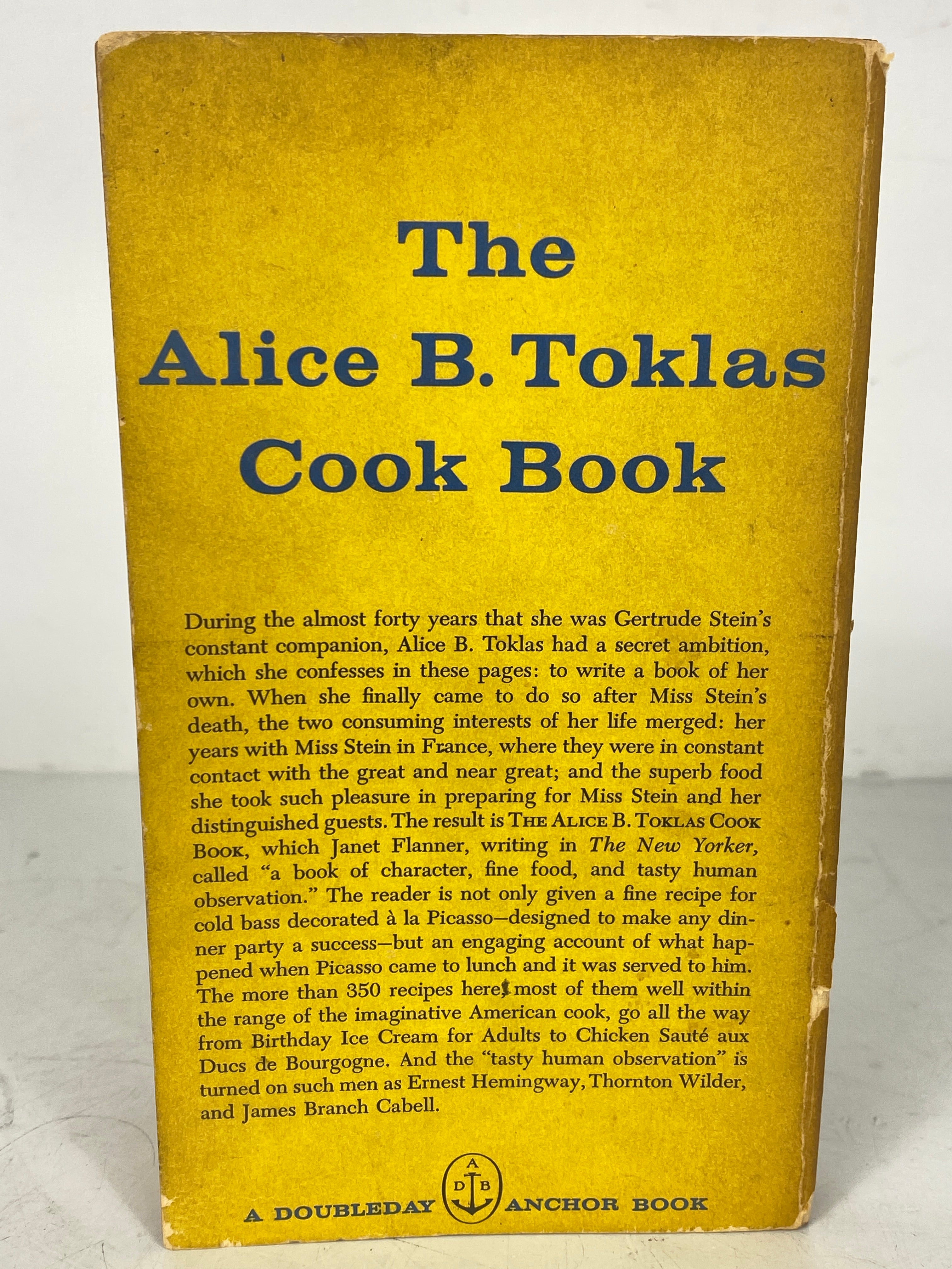 The Alice B. Toklas Cook Book 1960 Anchor Book Edition Vintage SC