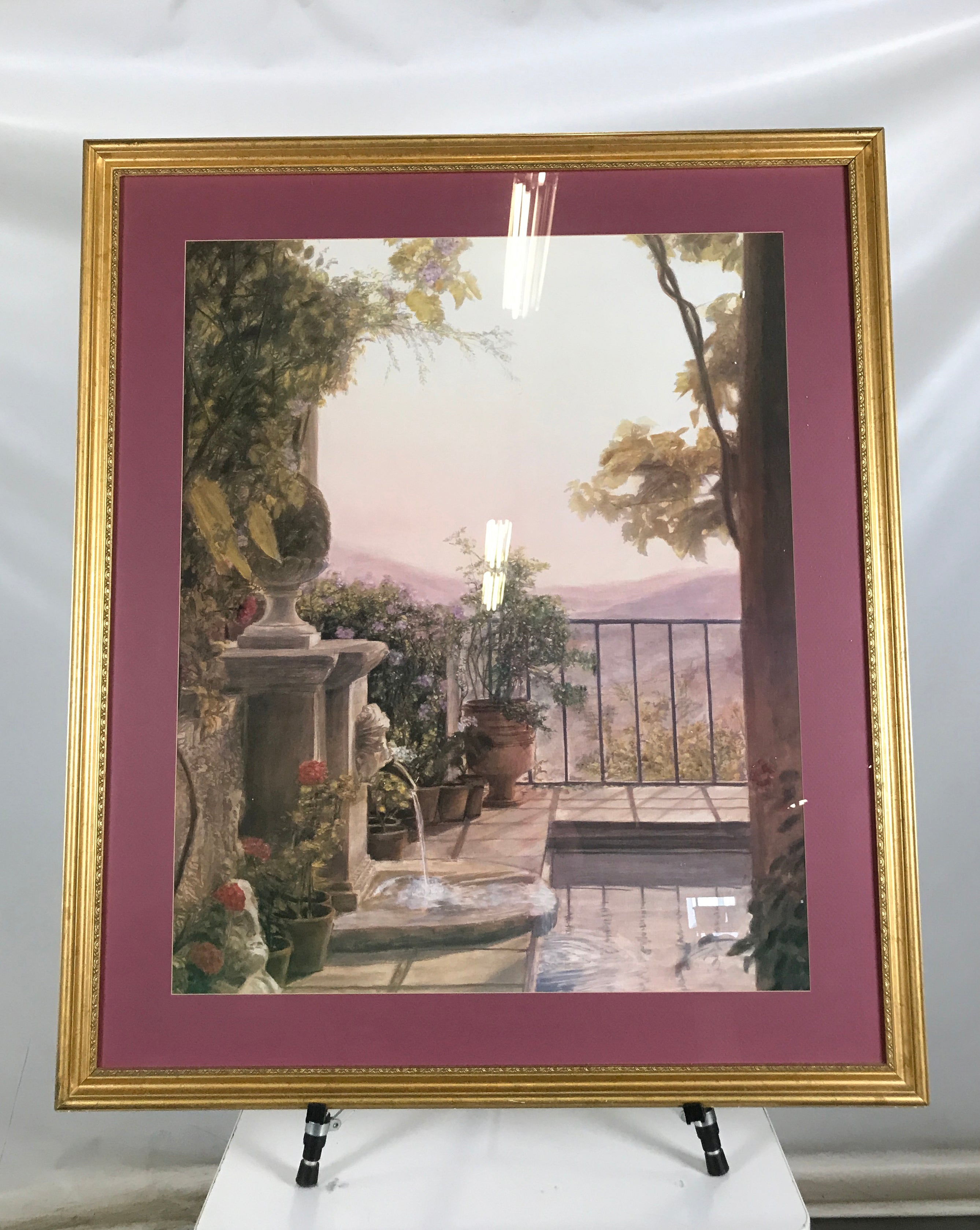 Piet Bekaert Framed Print of Garden Balcony