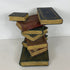Vintage Figural Faux Book Ceramic Form Stacked Side Table