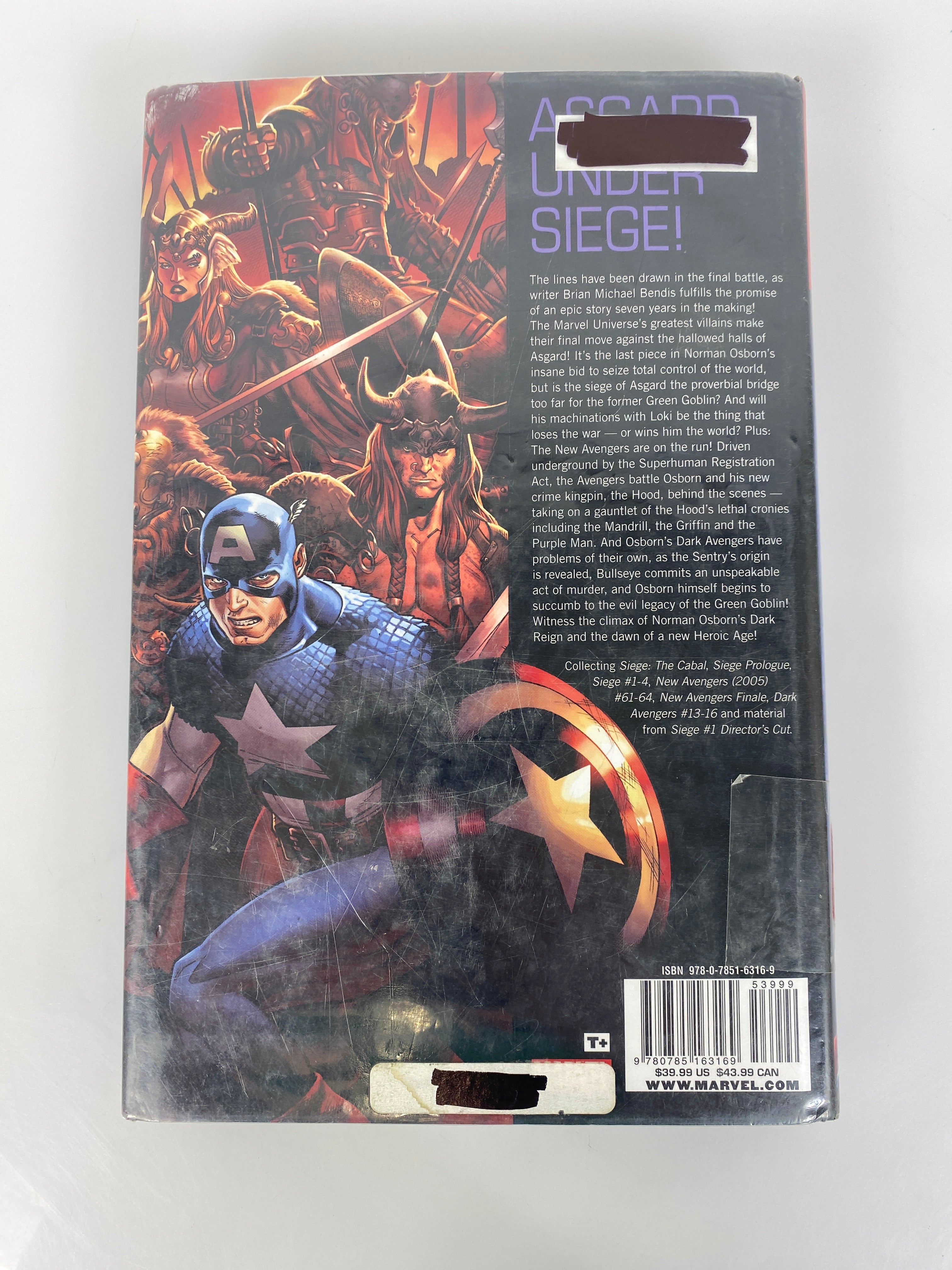 Siege Marvel Graphic Novel Brian Bendis 2011 HCDJ
