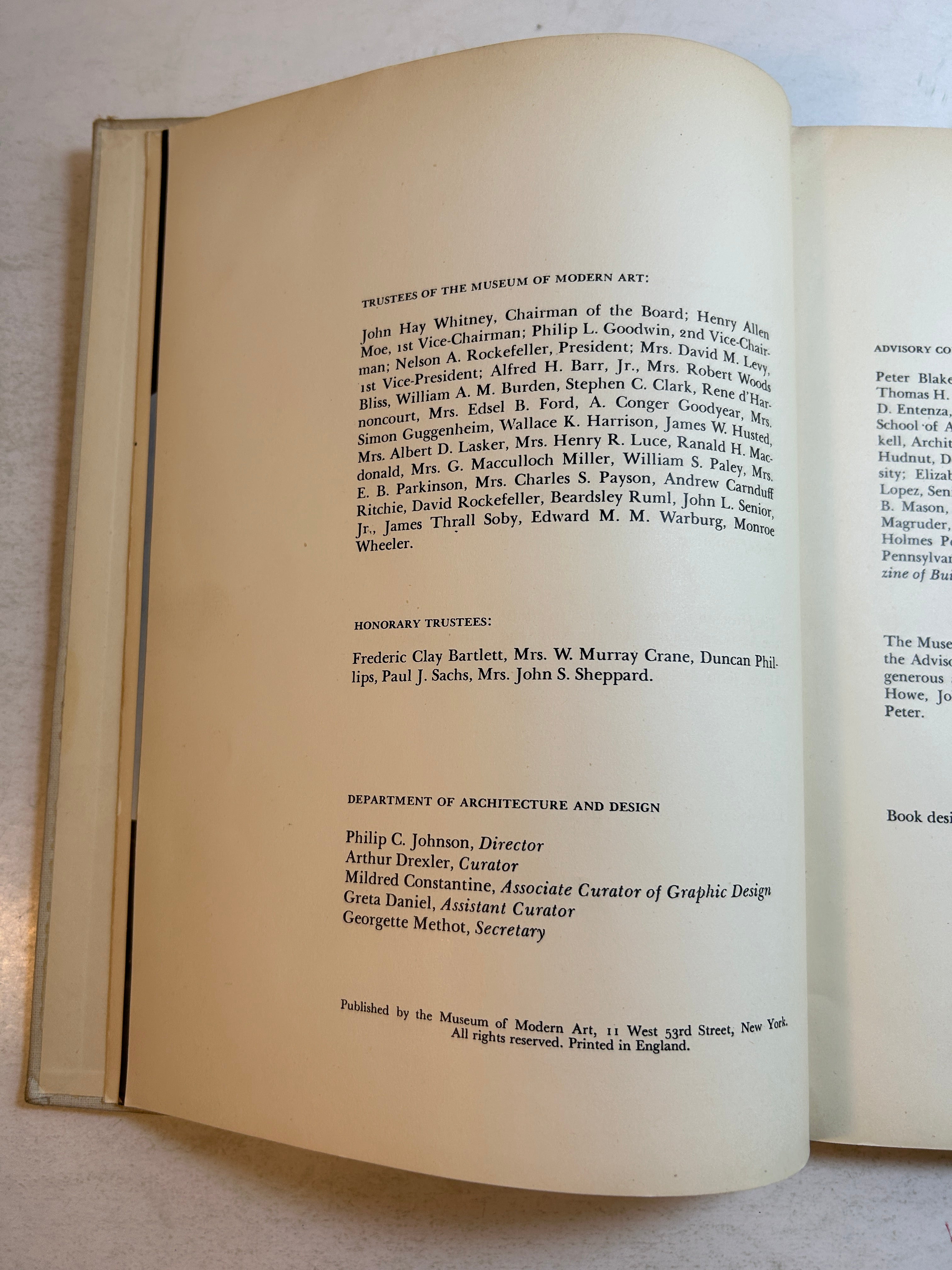 Built in USA: Post-war Architecture The Museum of Modern Art 1952 HC