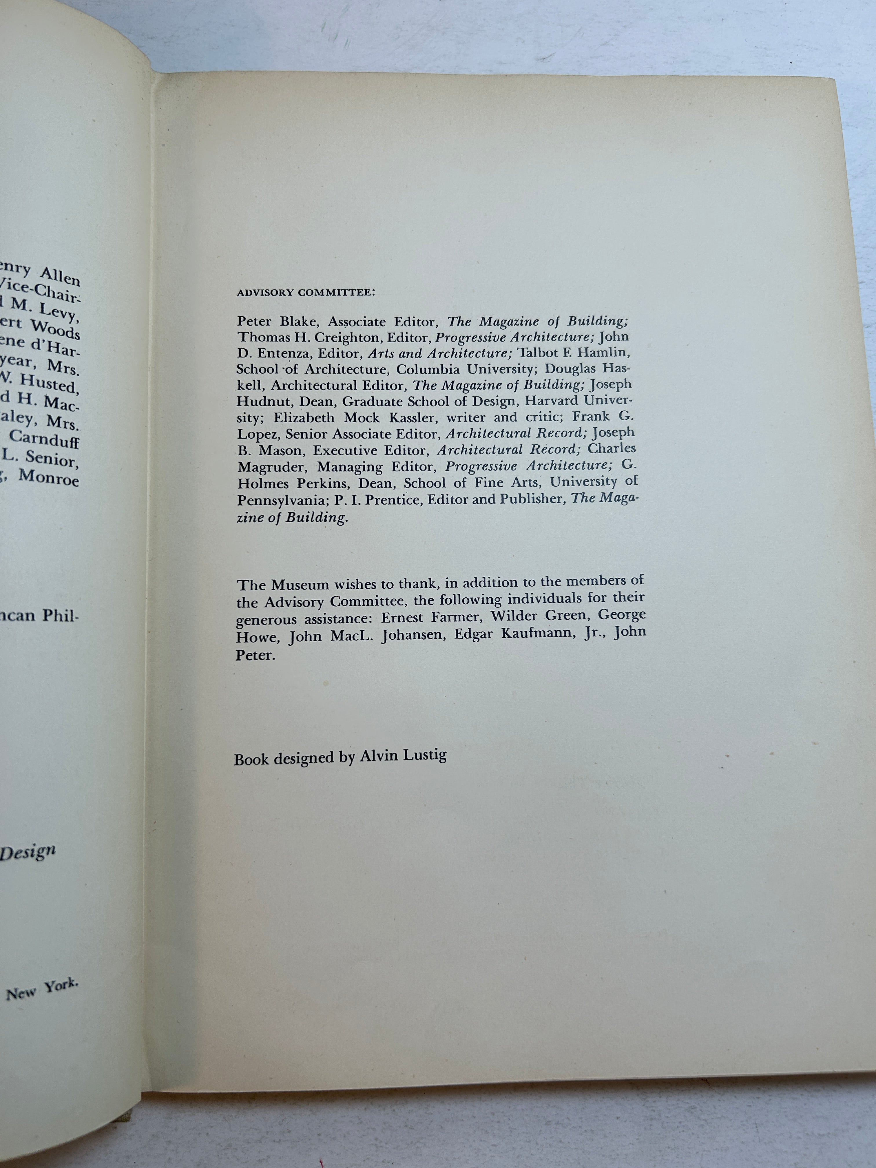 Built in USA: Post-war Architecture The Museum of Modern Art 1952 HC