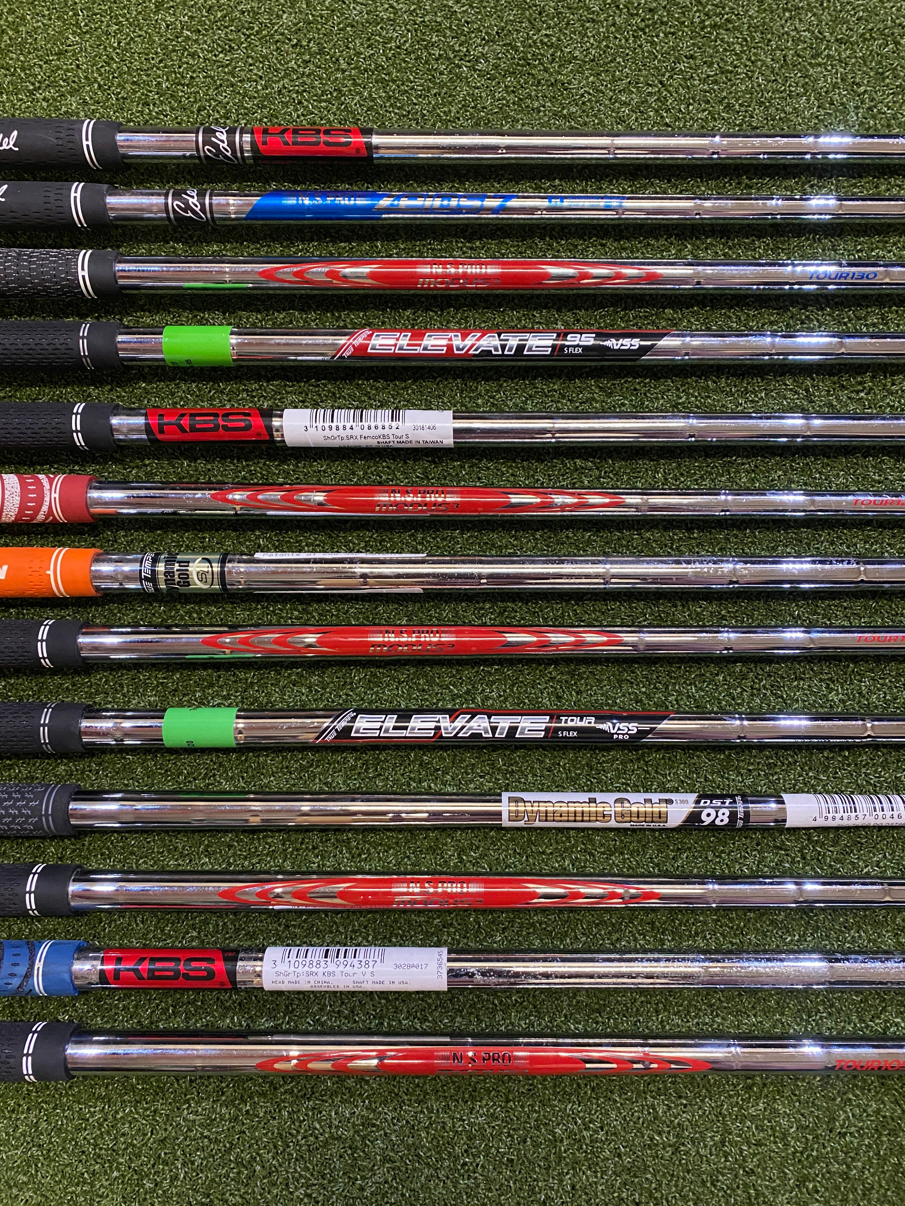 Mixed Lot of 13 Assorted Iron Golf Shafts #6