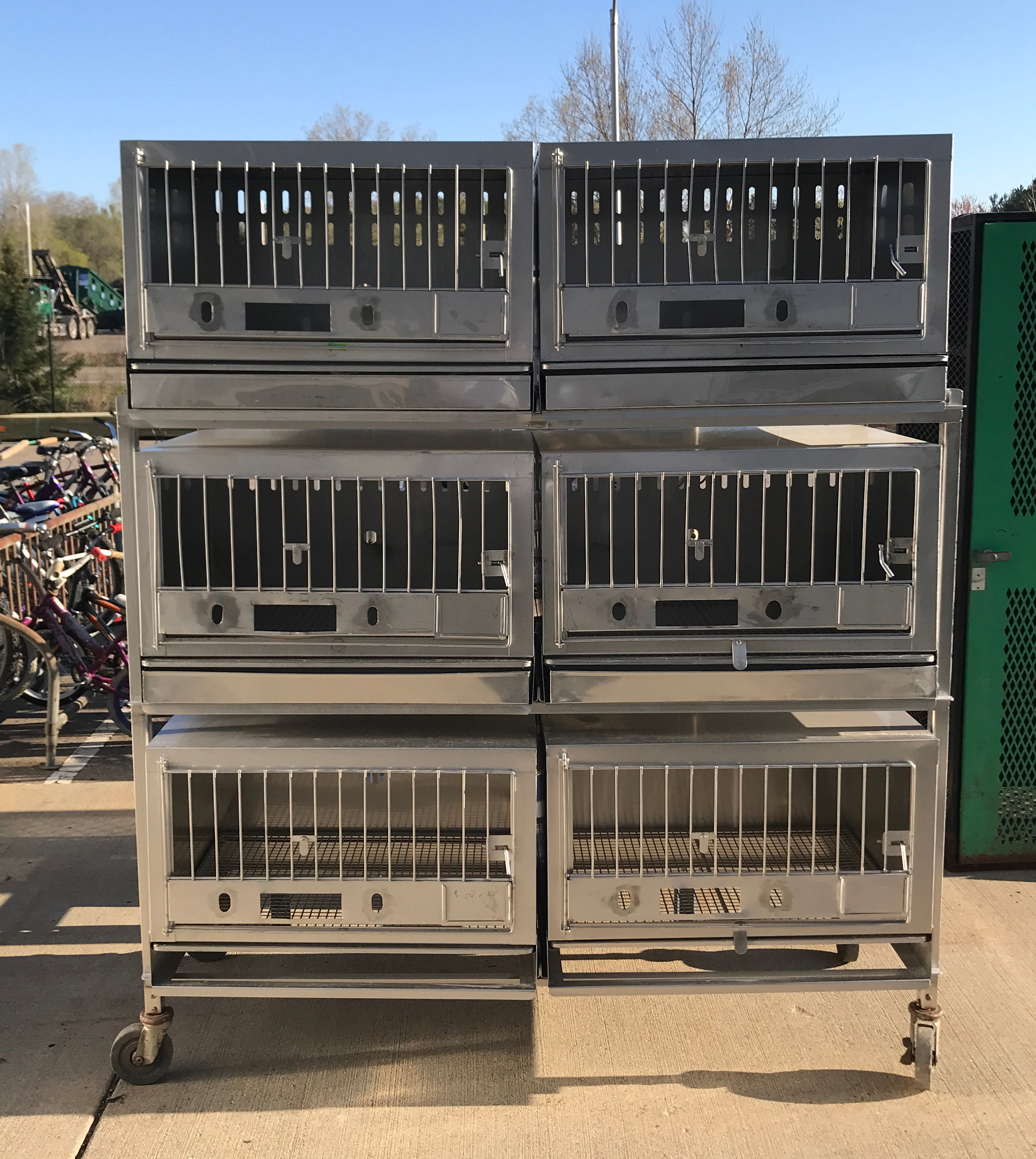 Six Compartment Animal Cage