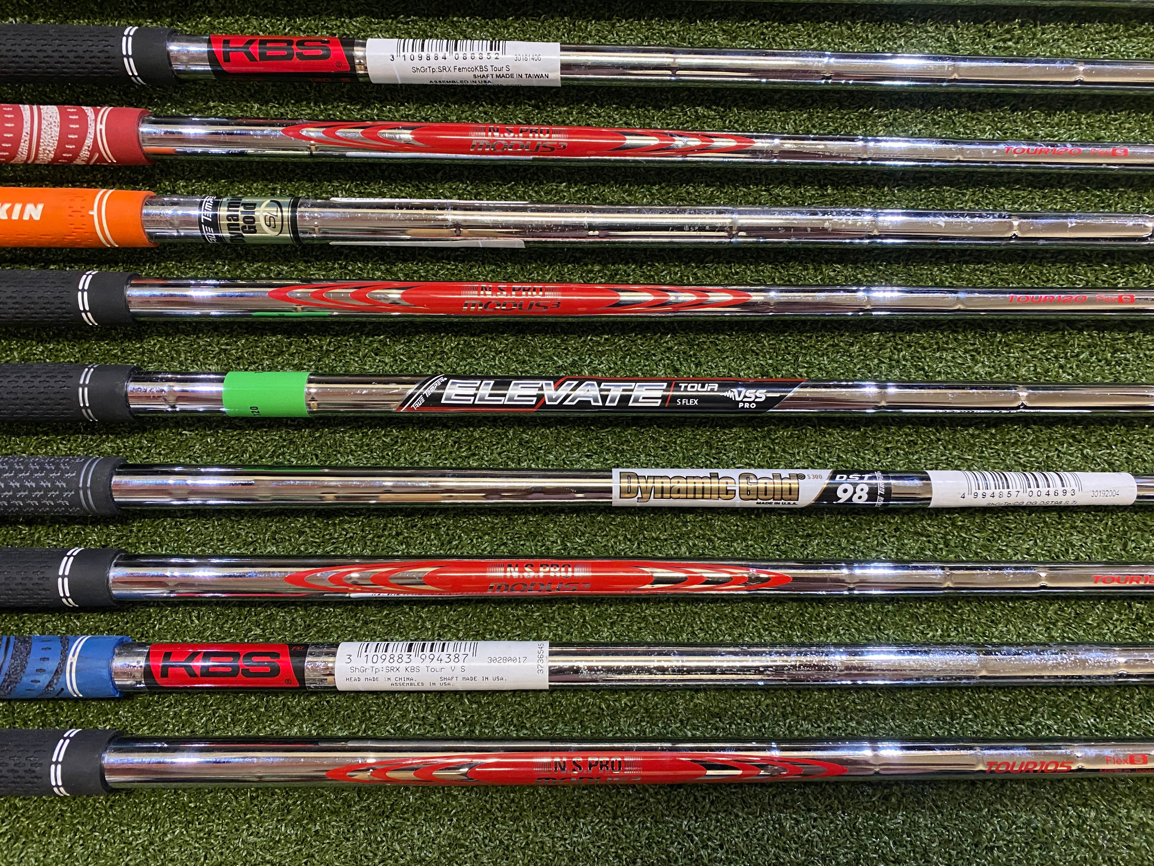 Mixed Lot of 13 Assorted Iron Golf Shafts #6