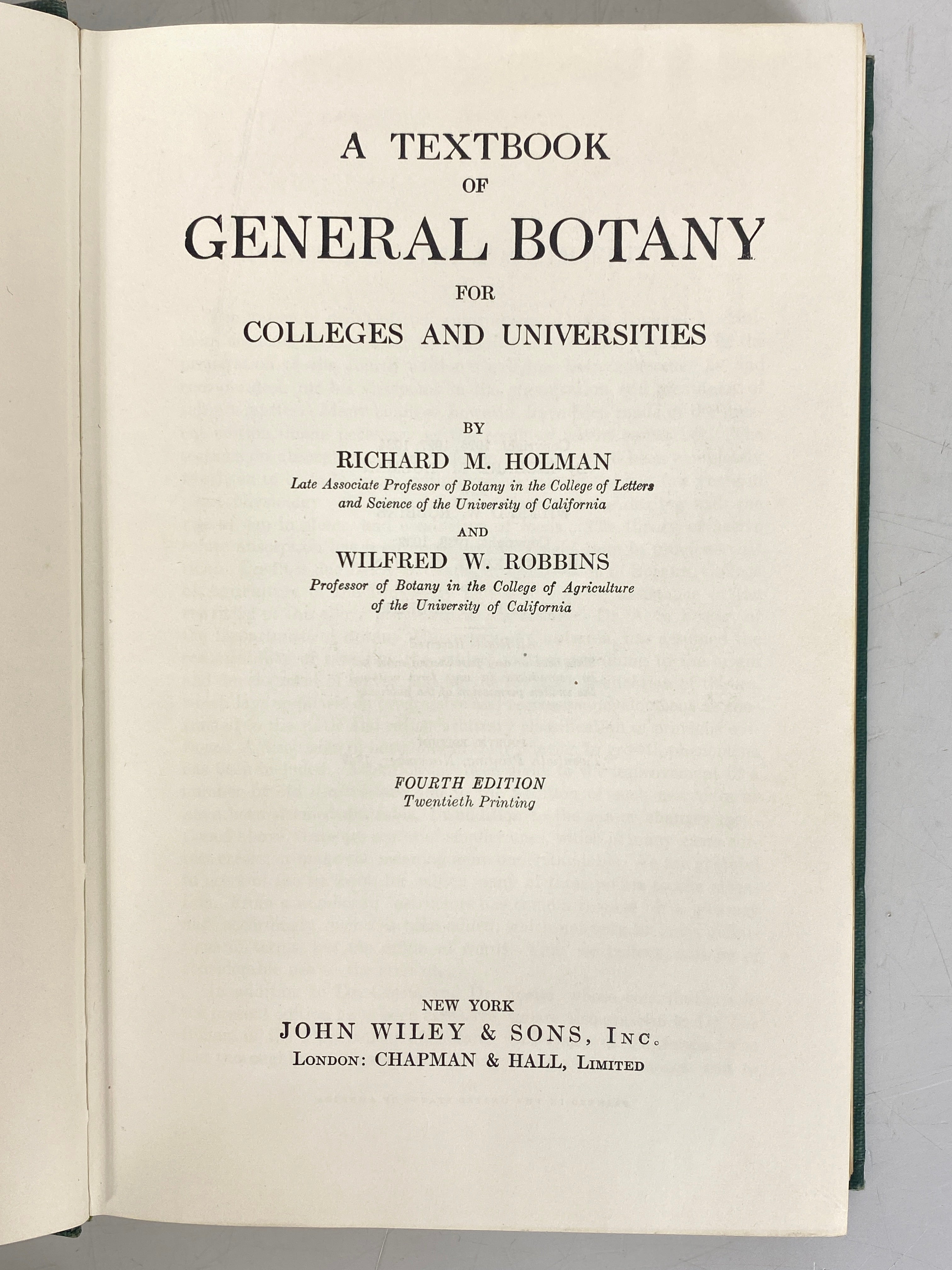 2 Vols: A Textbook of General Botany/An Introduction to Plant Biochemistry