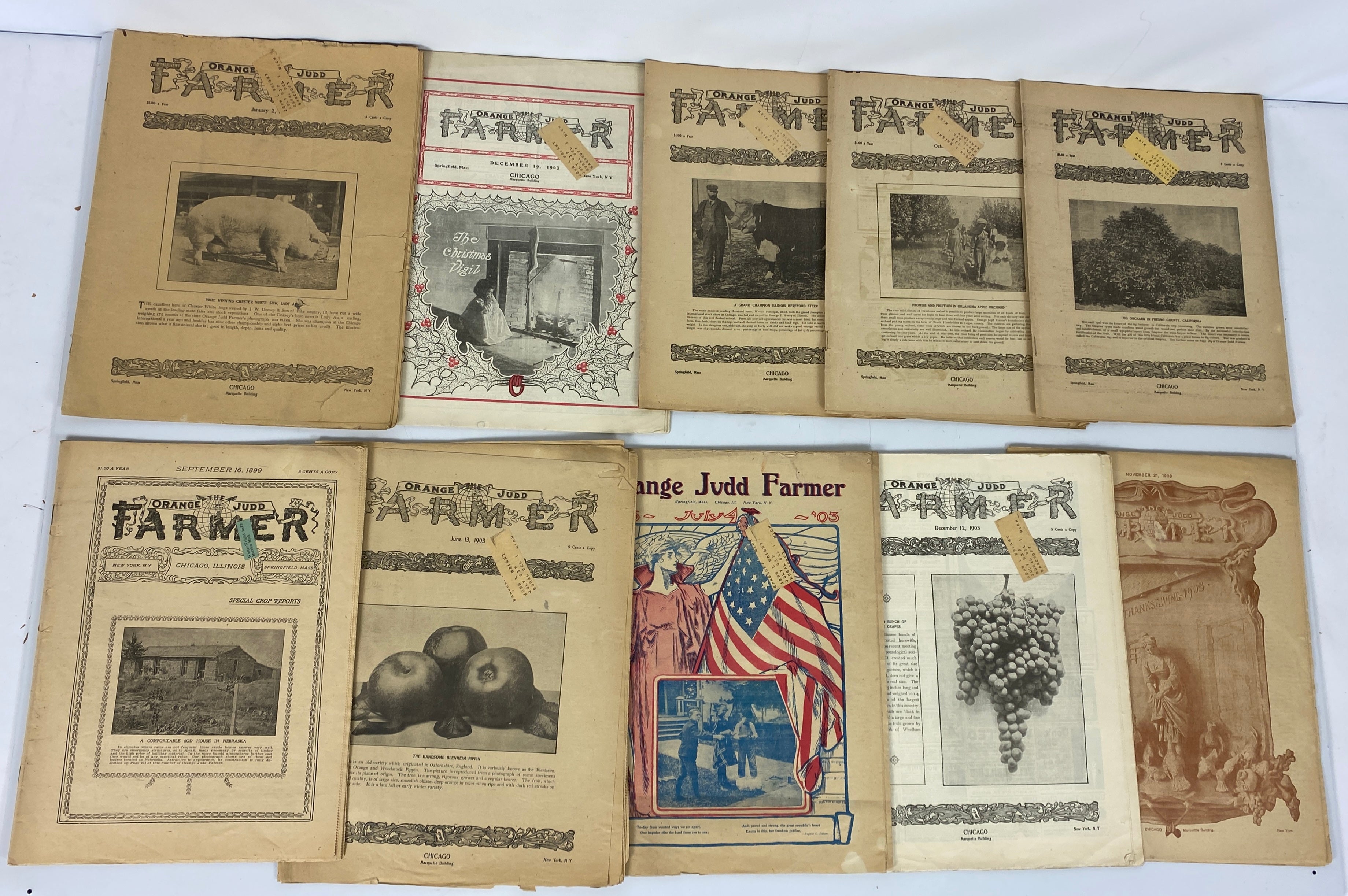 The Orange Judd Farmer Lot of 53 Issues 1894-1903