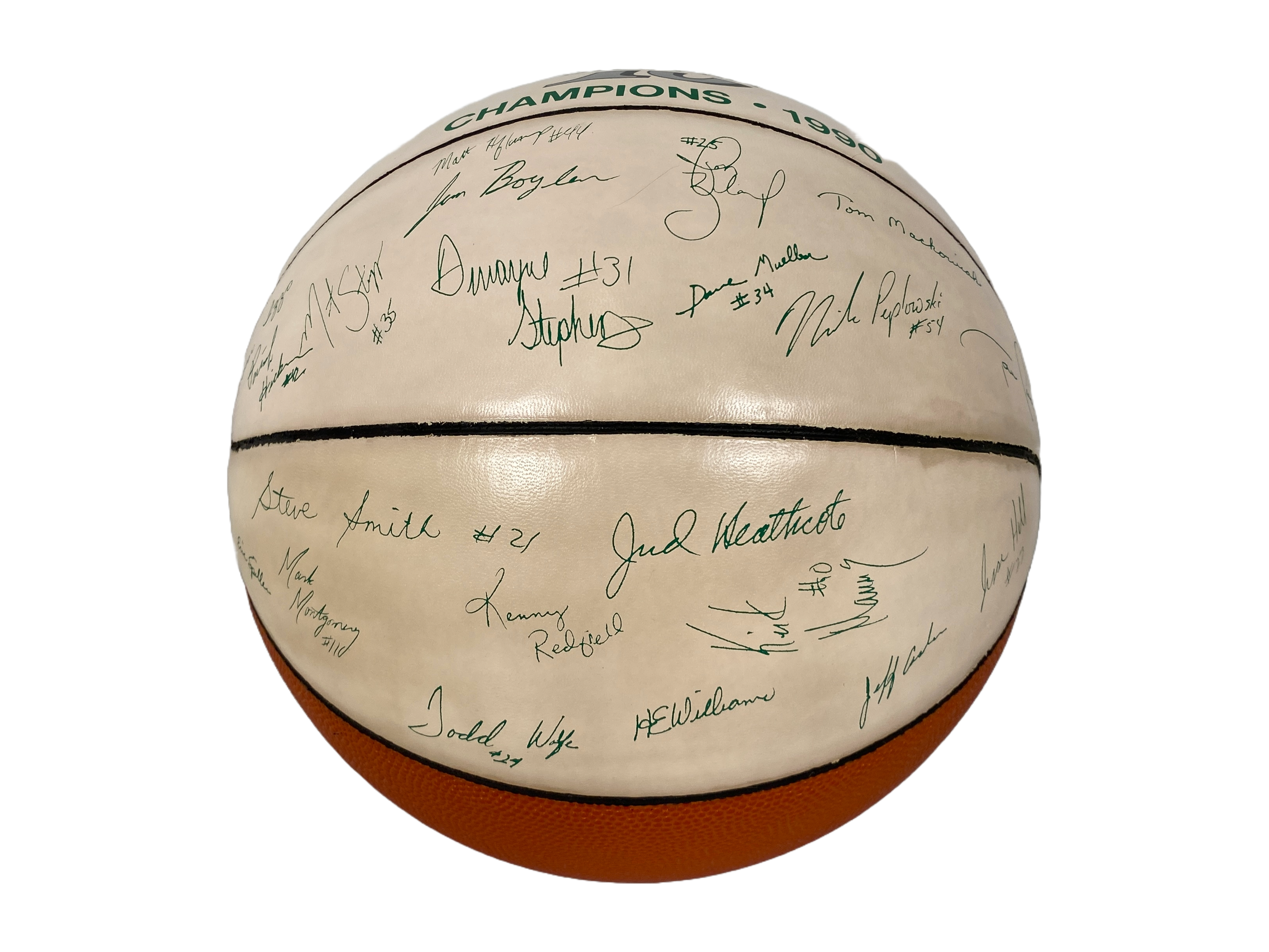 Big Ten Champions 1990 Michigan State Autographed Basketball #1