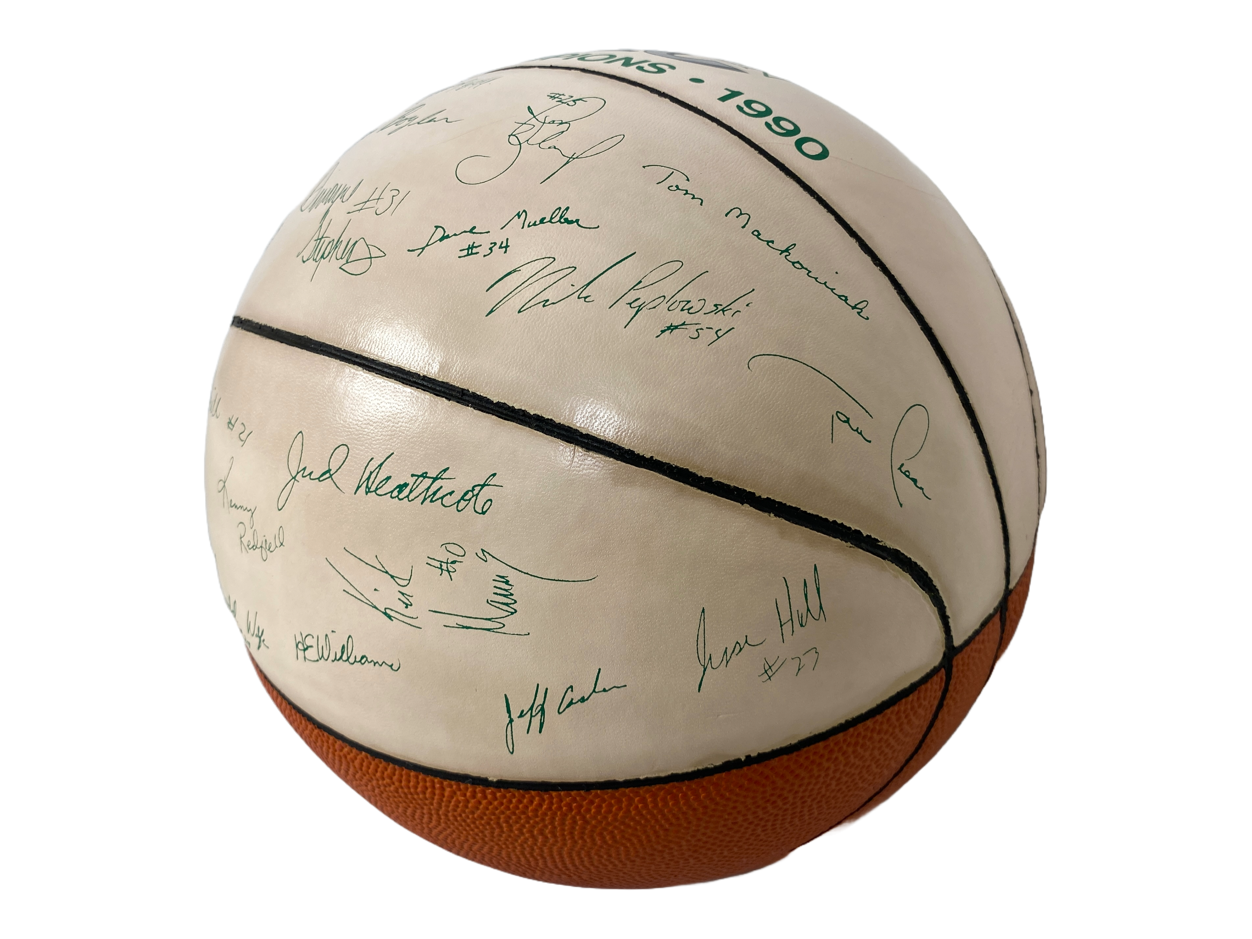 Big Ten Champions 1990 Michigan State Autographed Basketball #1