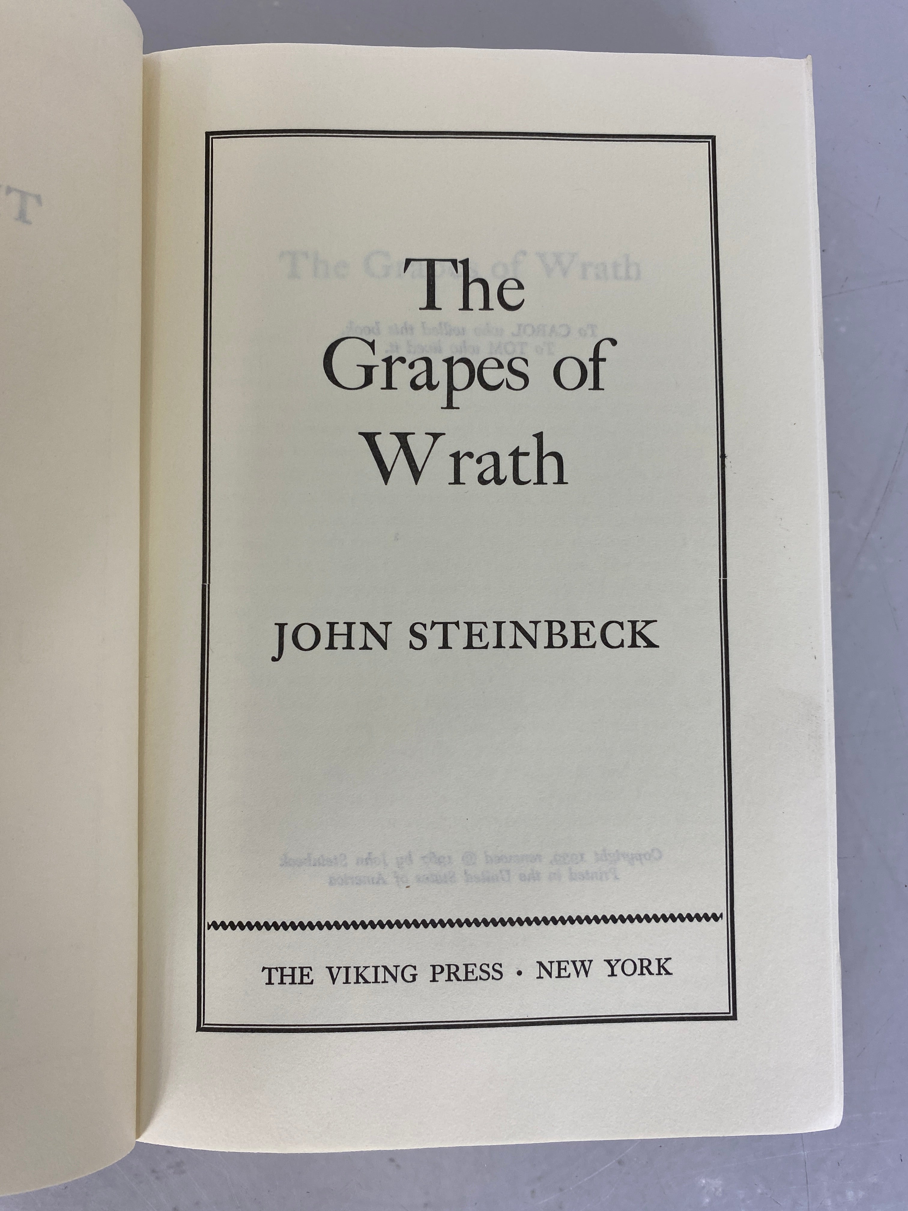 Lot of 2 John Steinbeck 1967-1986 HC