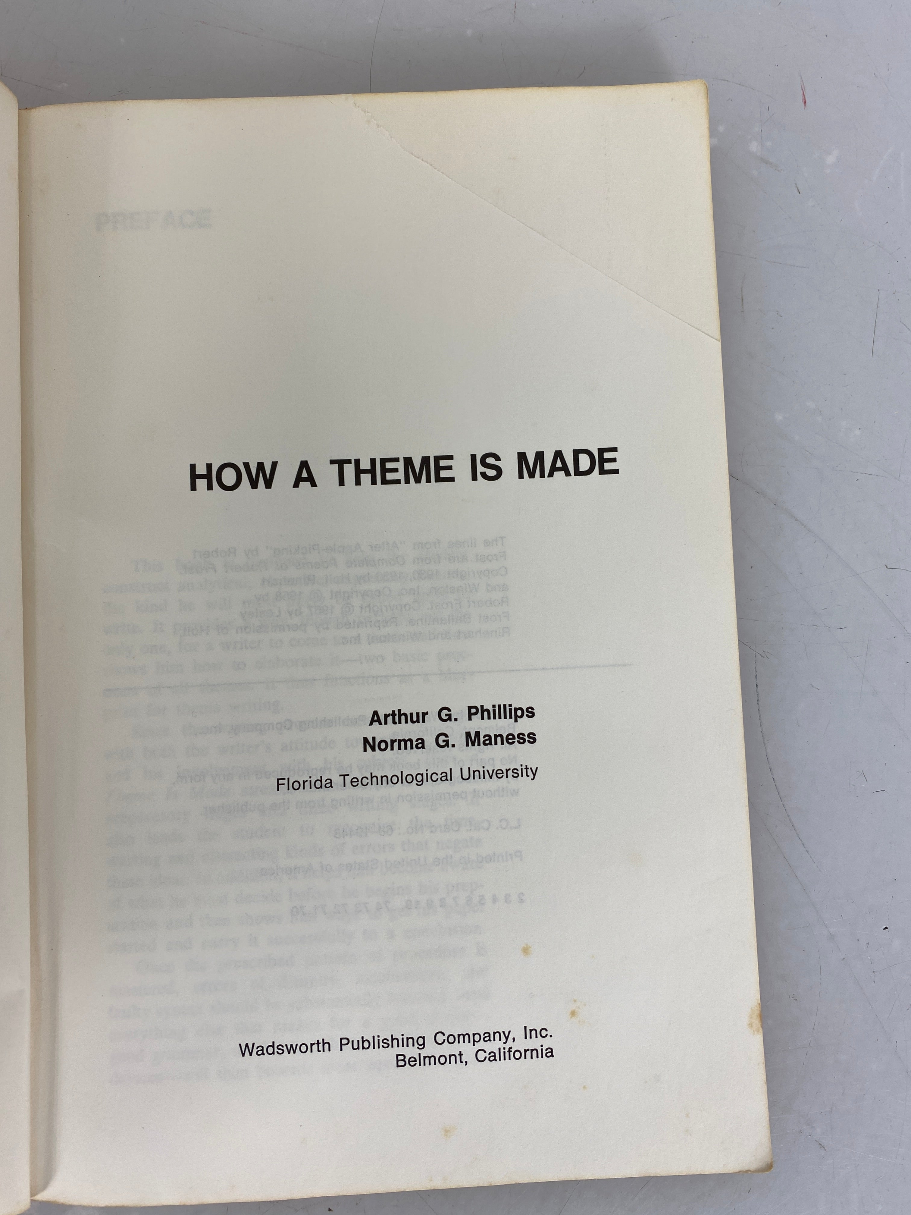How a Theme is Made by Phillips and Maness 1968 SC