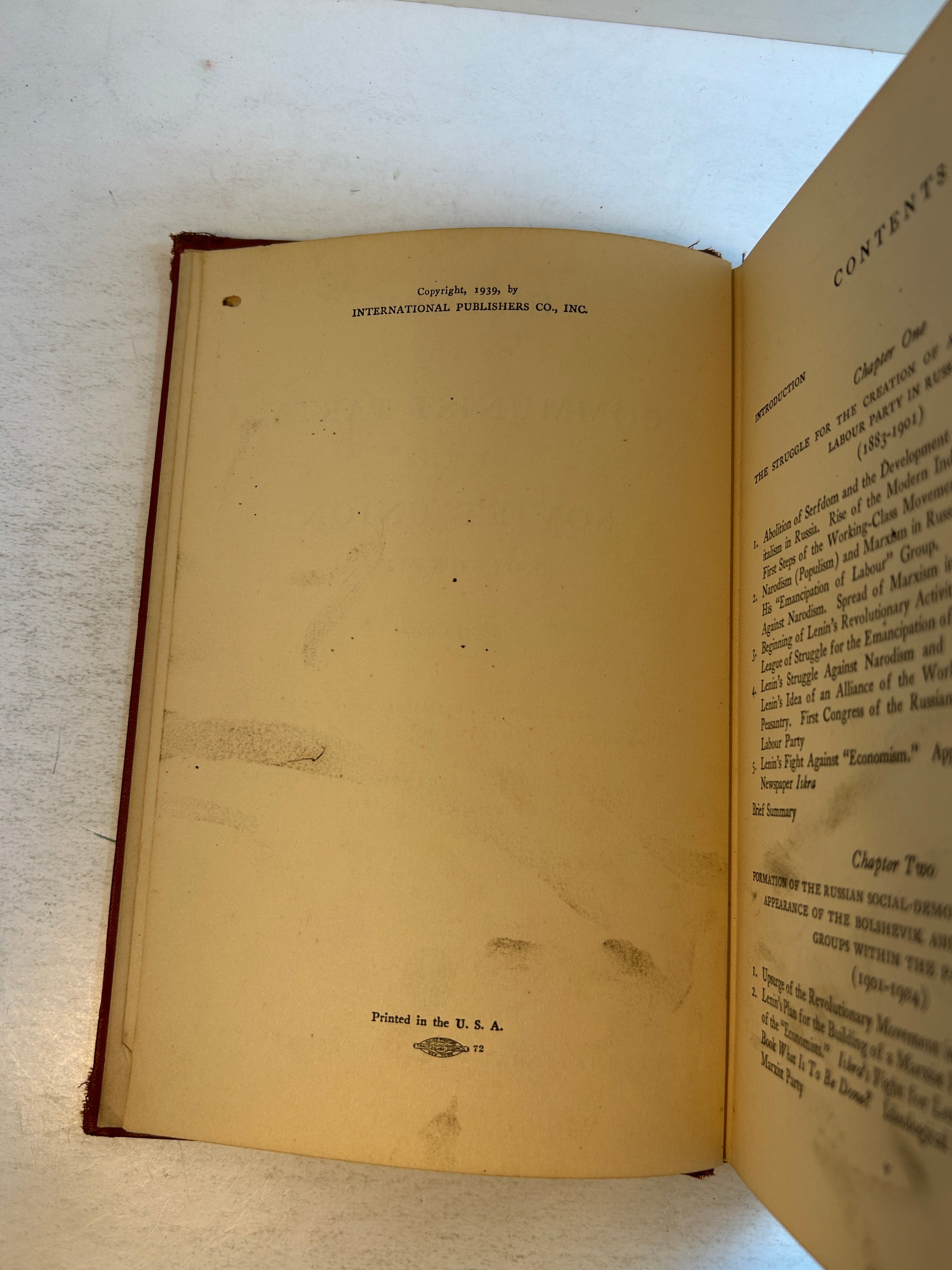 History of the Communist Party of the Soviet Union 1939 International Pub HC