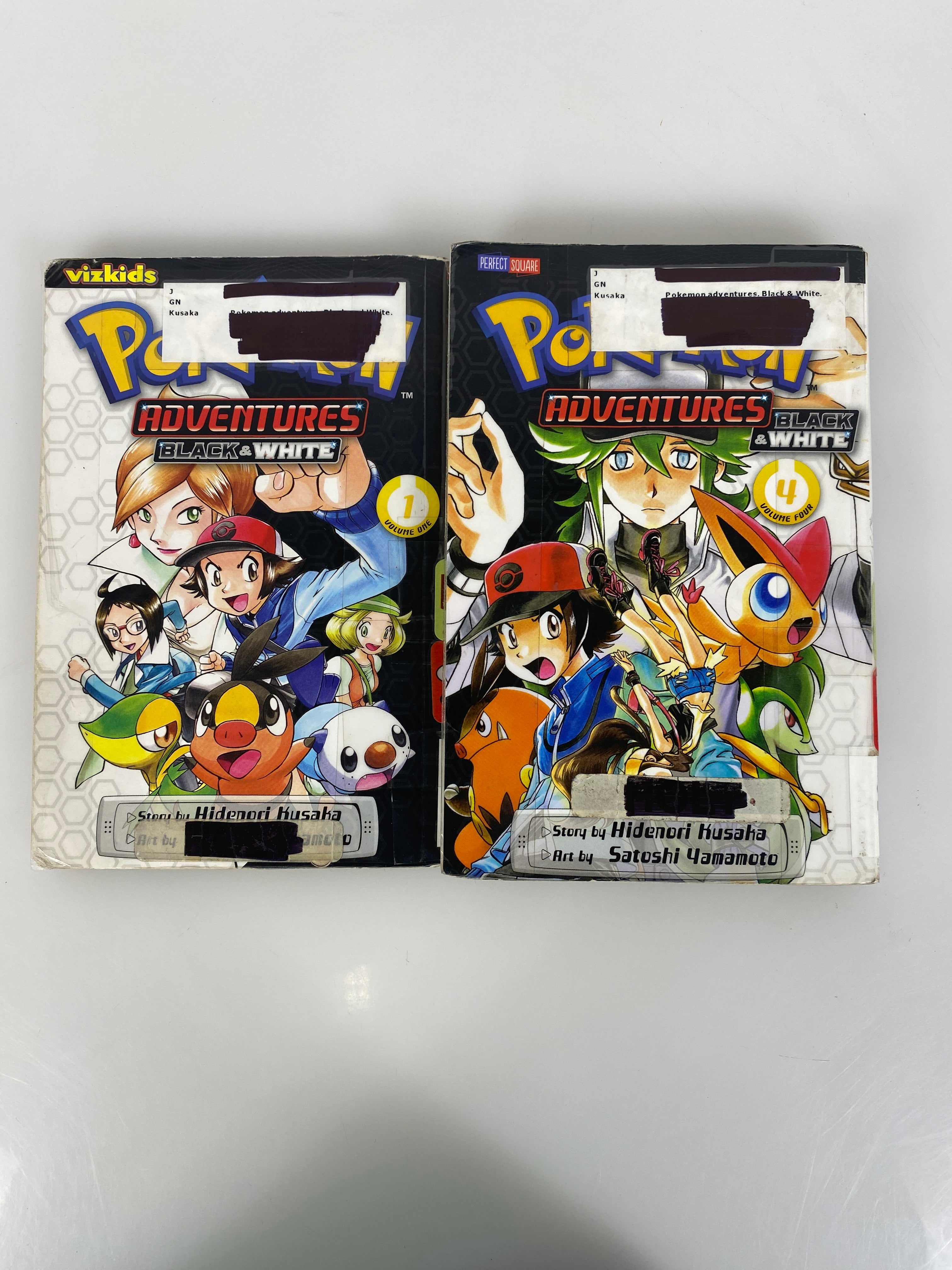 Lot of 2 Pokemon Black and White Adventures Manga 1, 4 2013-2014