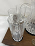 Jostons "MSU" Set of Glass Cups and Pitcher w/ Wooden and Felt Platter
