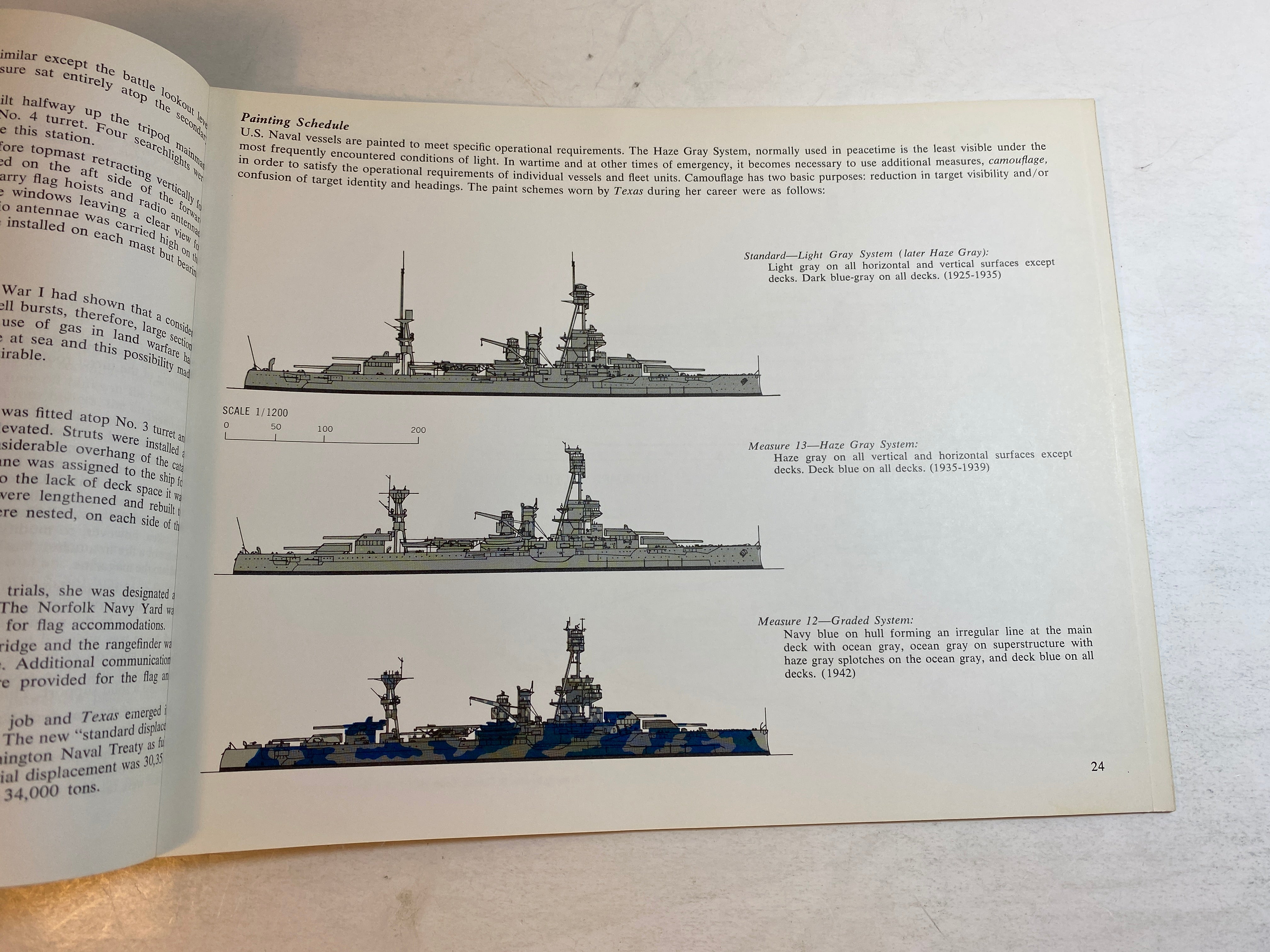 USS Texas BB35 Ship's Data 6 1976 Leeward Publications