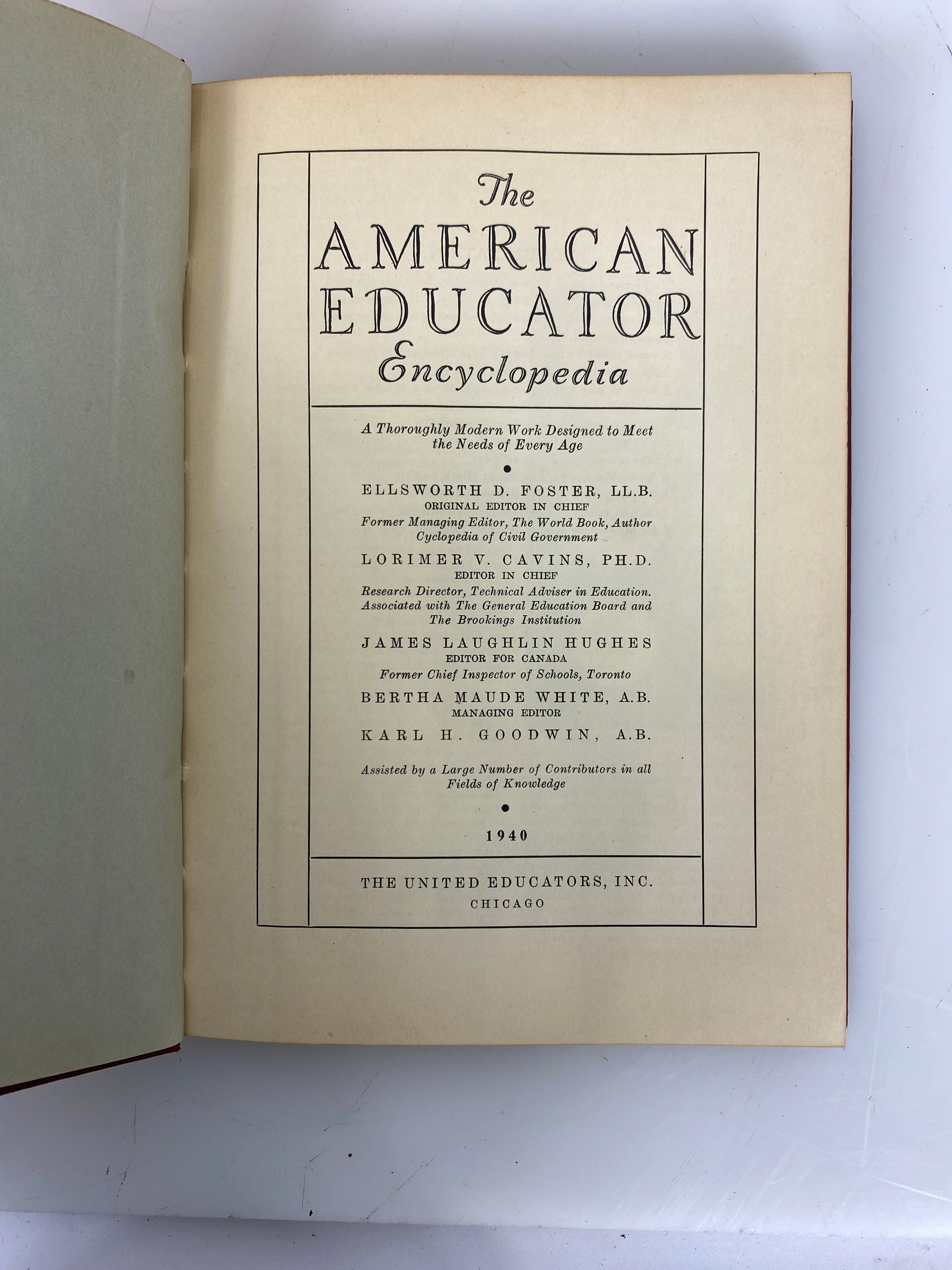 Lot of 20: The American Educator Encyclopedia 1940 HC
