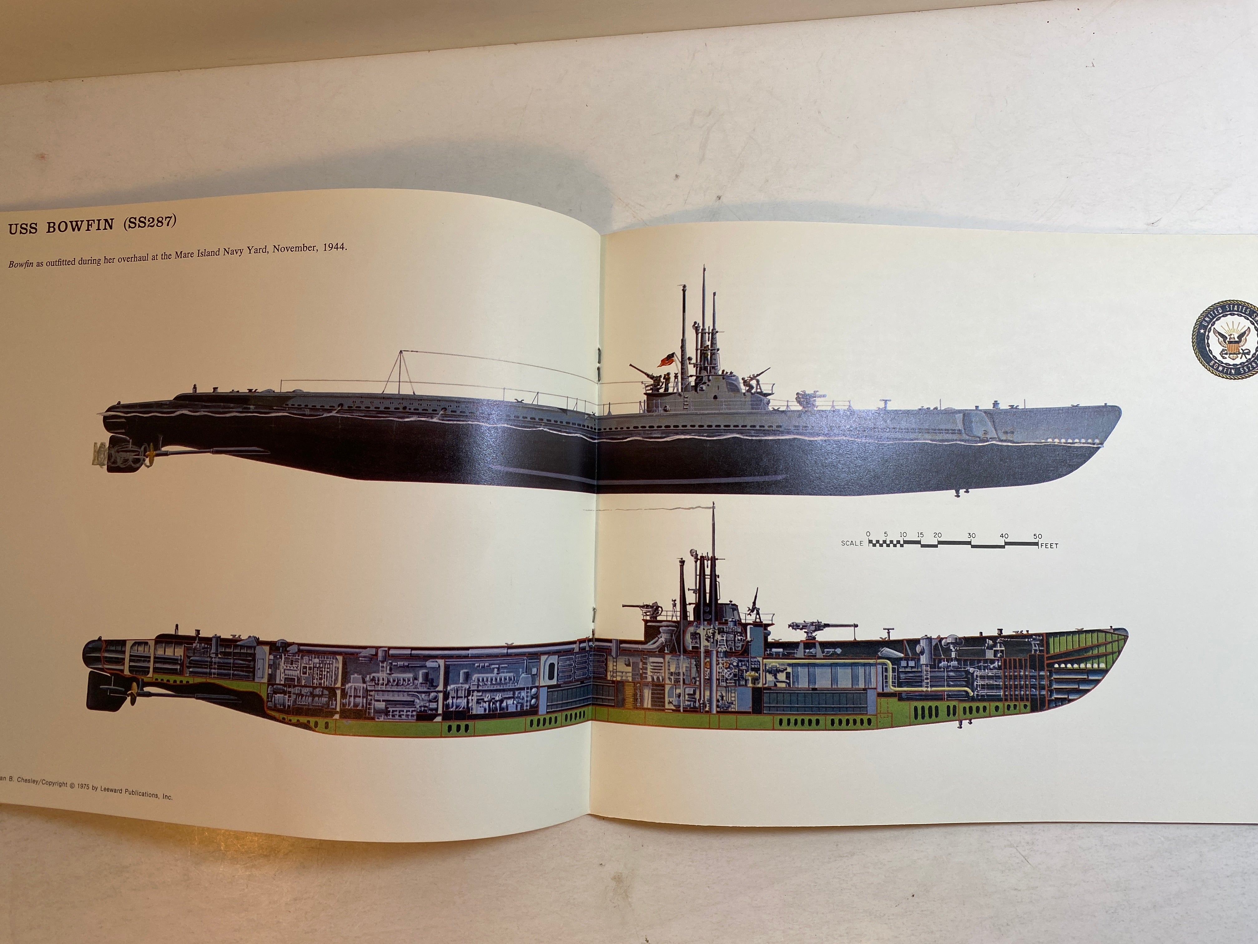 USS Bowfin SS287 Ship's Data 5 1975 Leeward Publications