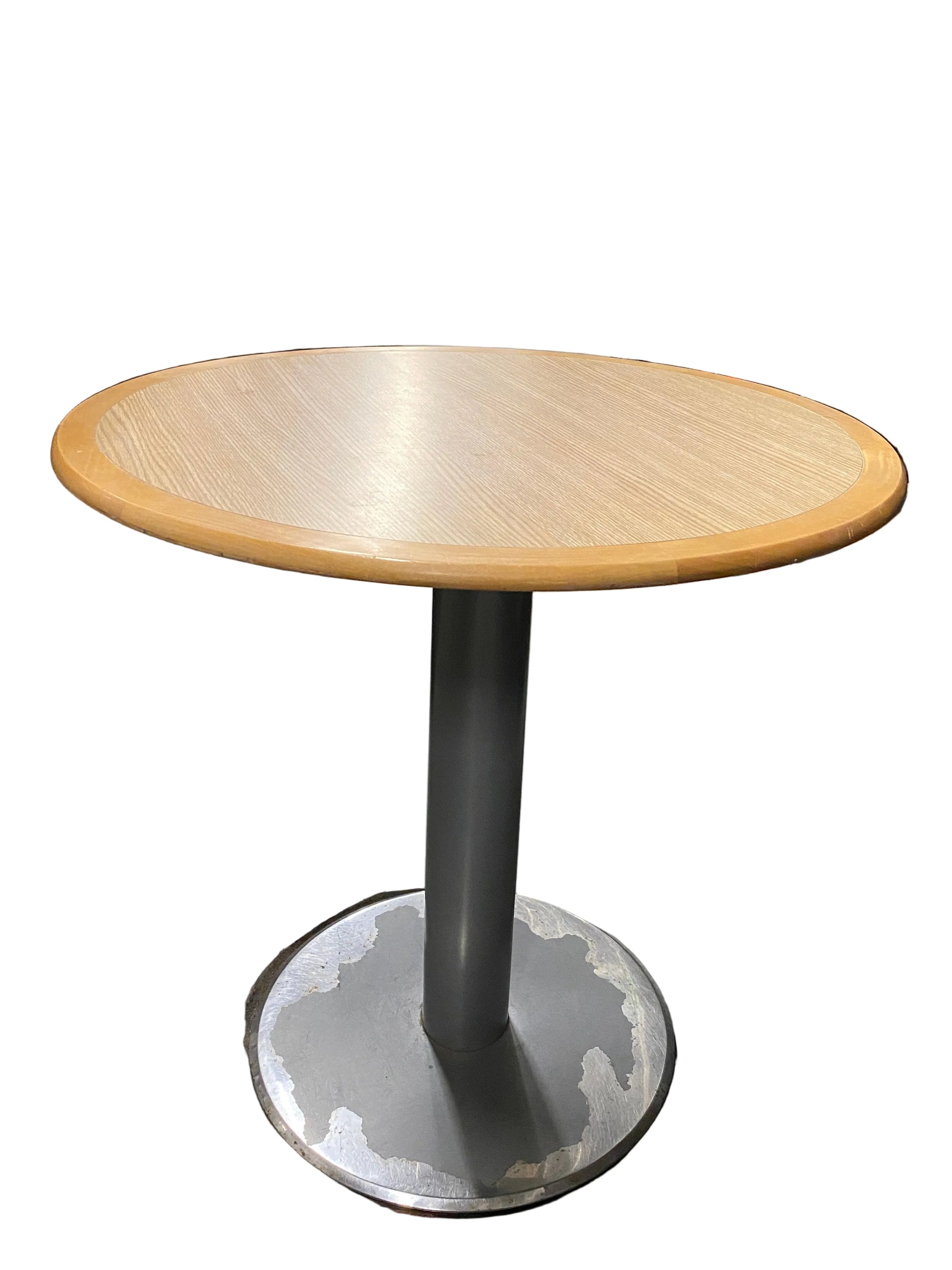 Wooden Round Table w/ Heavy Base #2