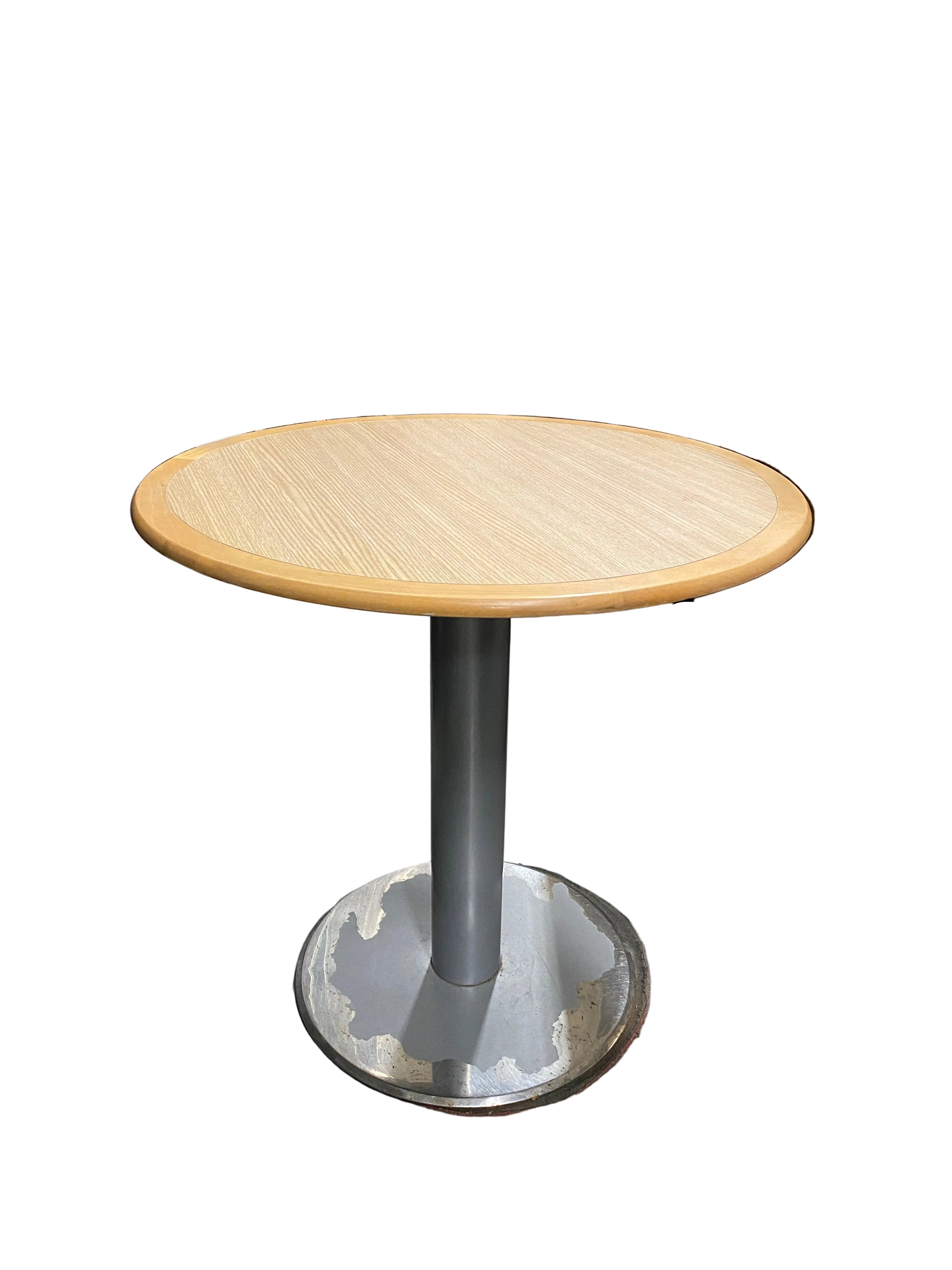 Wooden Round Table w/ Heavy Base #2