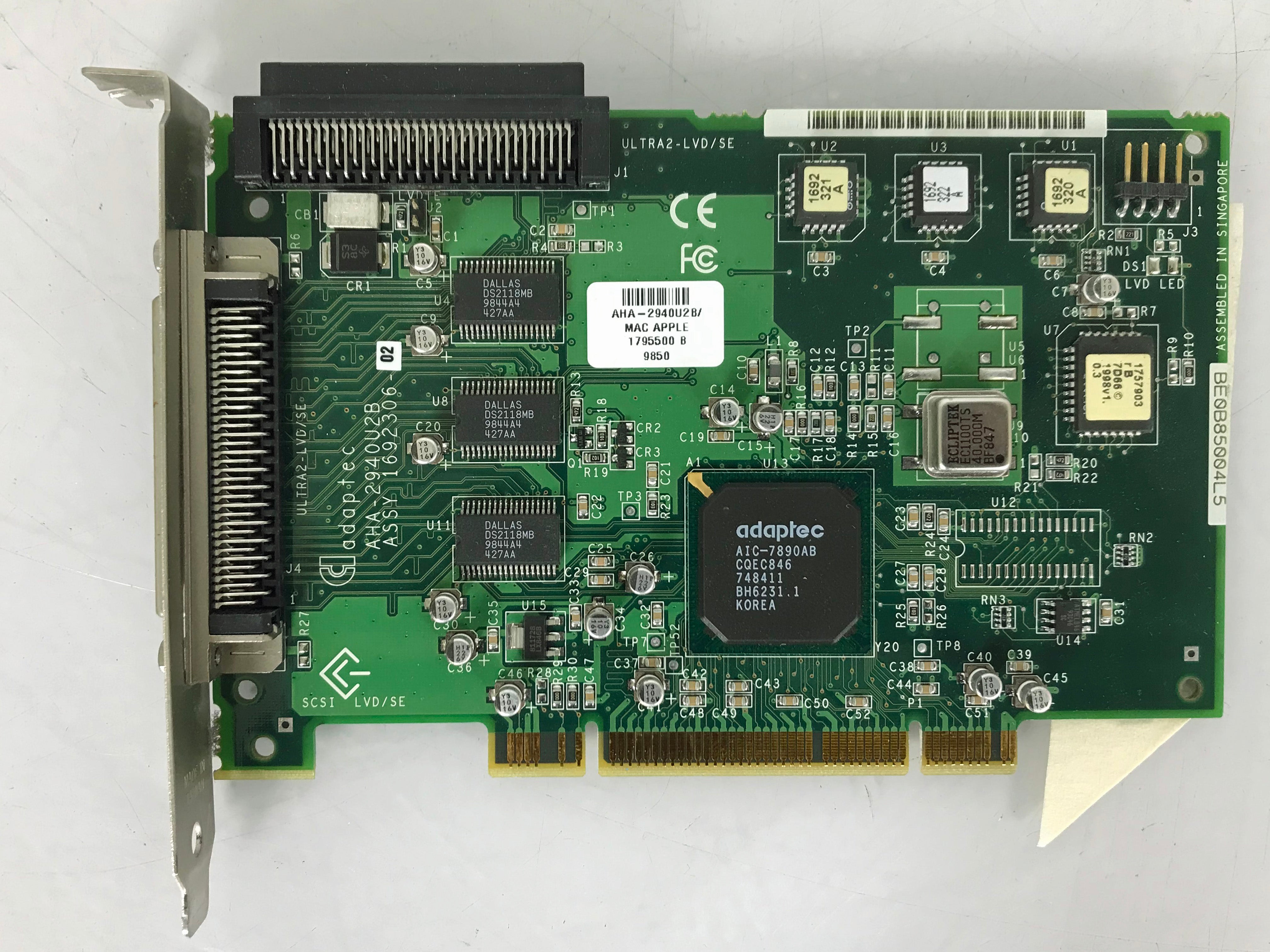 Apple Adaptec AHA-2940U2B PCI Controller Card