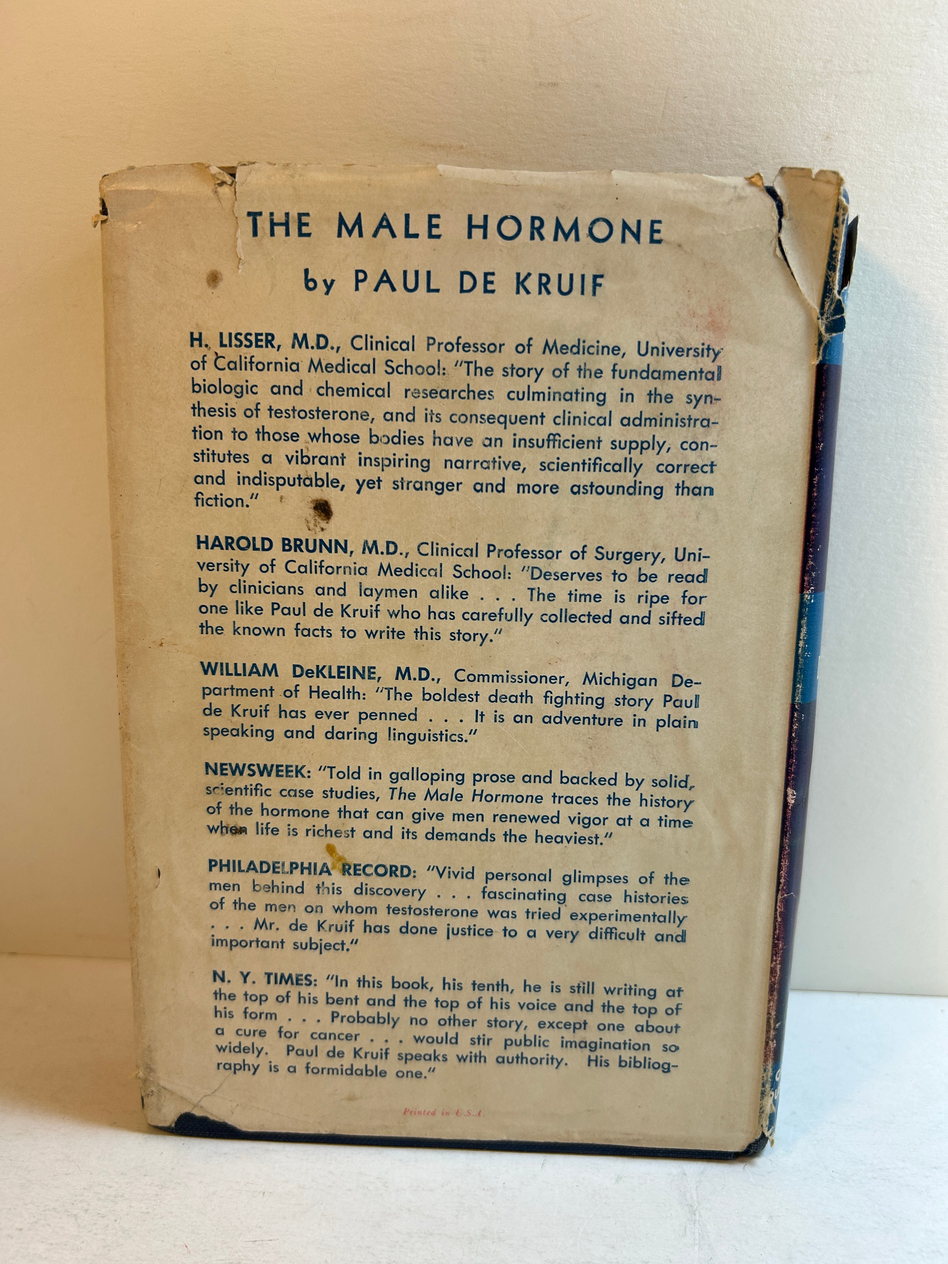 The Male Hormone by Paul de Kruif Garden City Publishing 1945 HCDJ