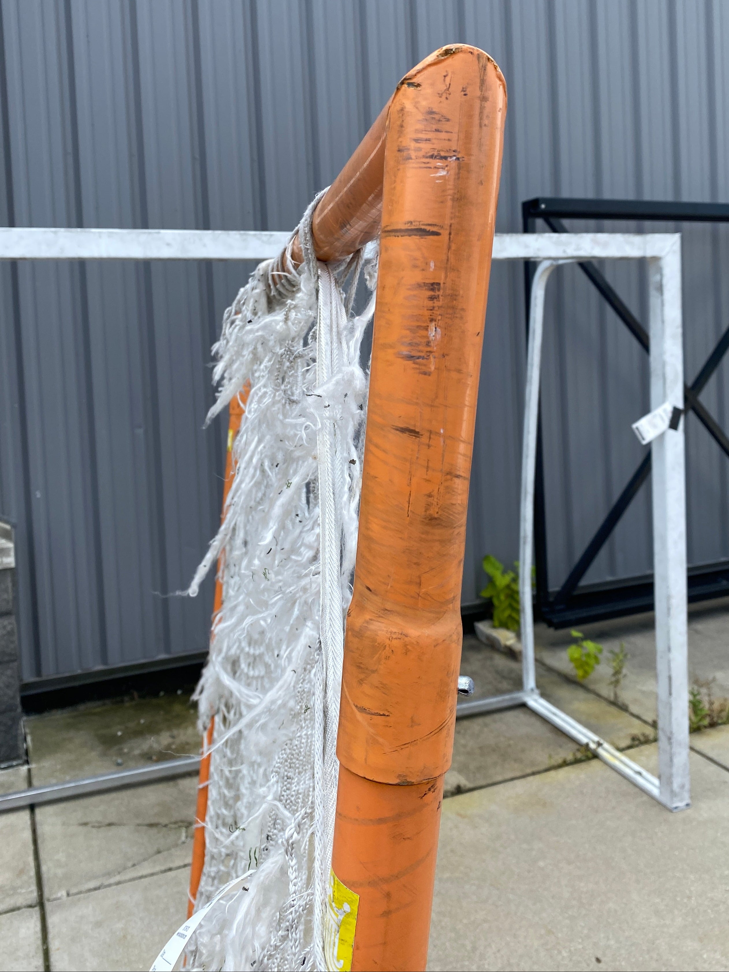 Orange Metal Lacrosse Net/Goal *Net Detaching*