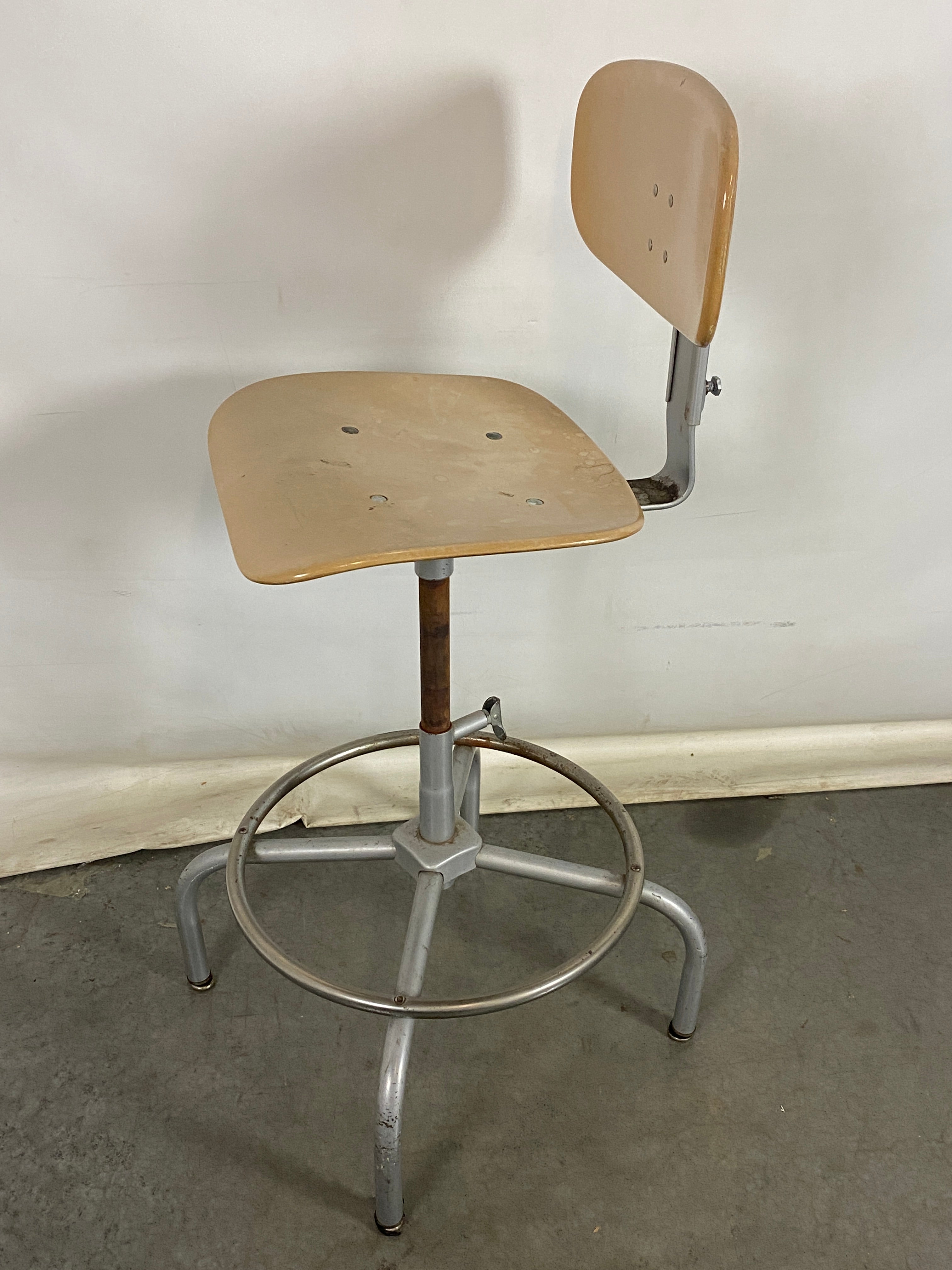 Cramer Inc. Beige Metal High Top Chair