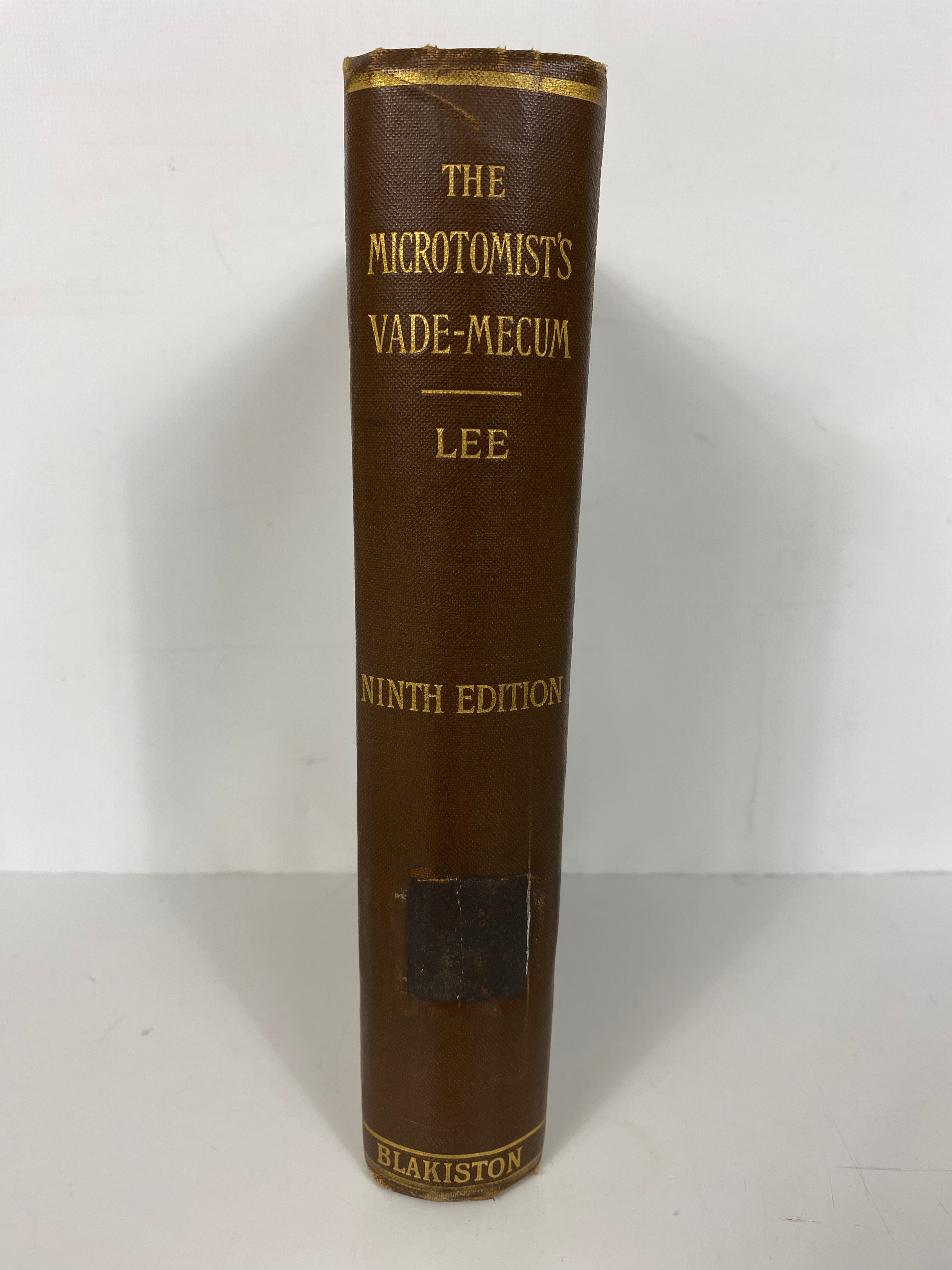 Bolles Lee's Microtomist's Vade-Mecum 9th Ed 1928 HC Ex-Library