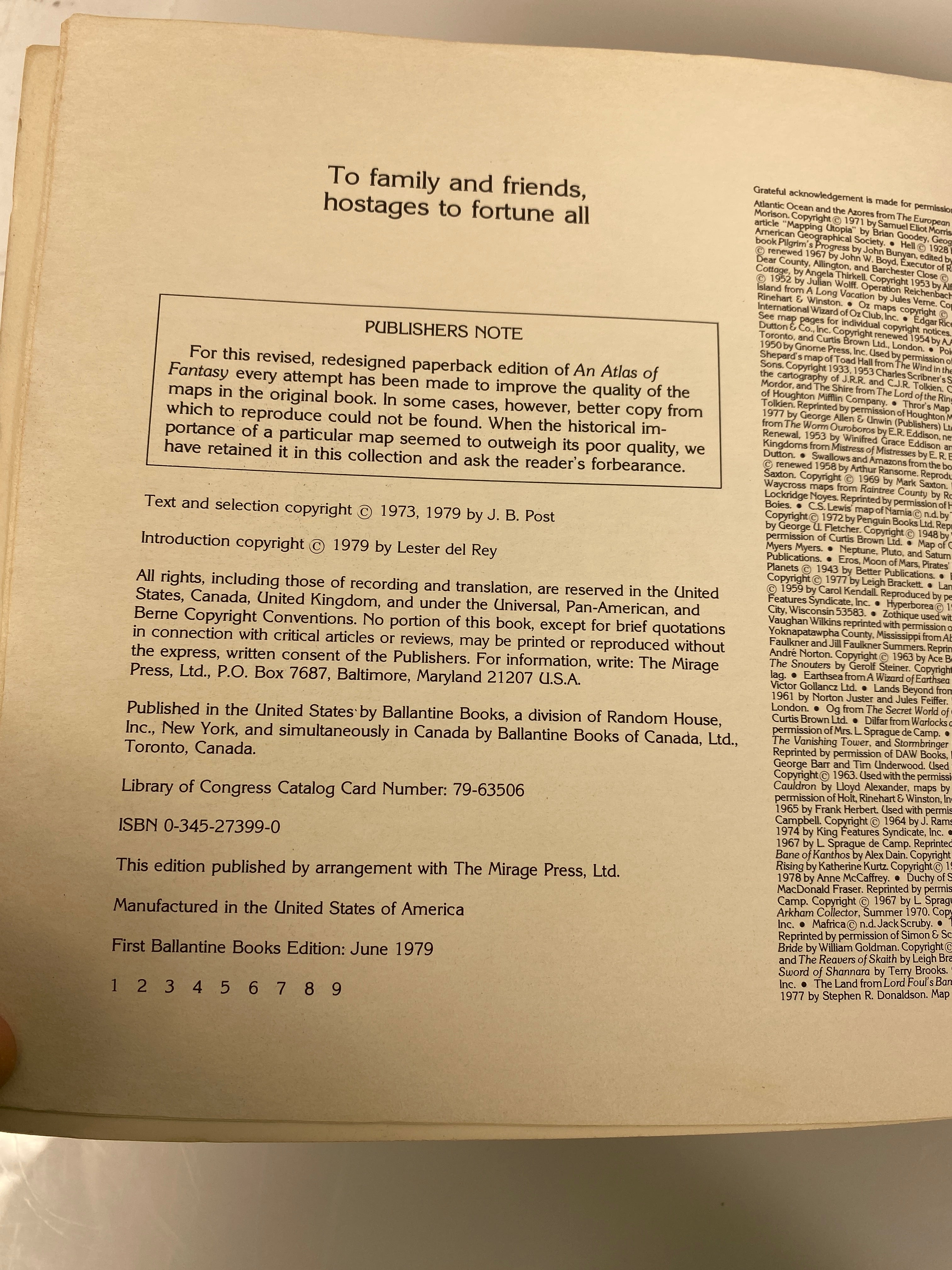 Atlas of Fantasy 1979 JB Post SC