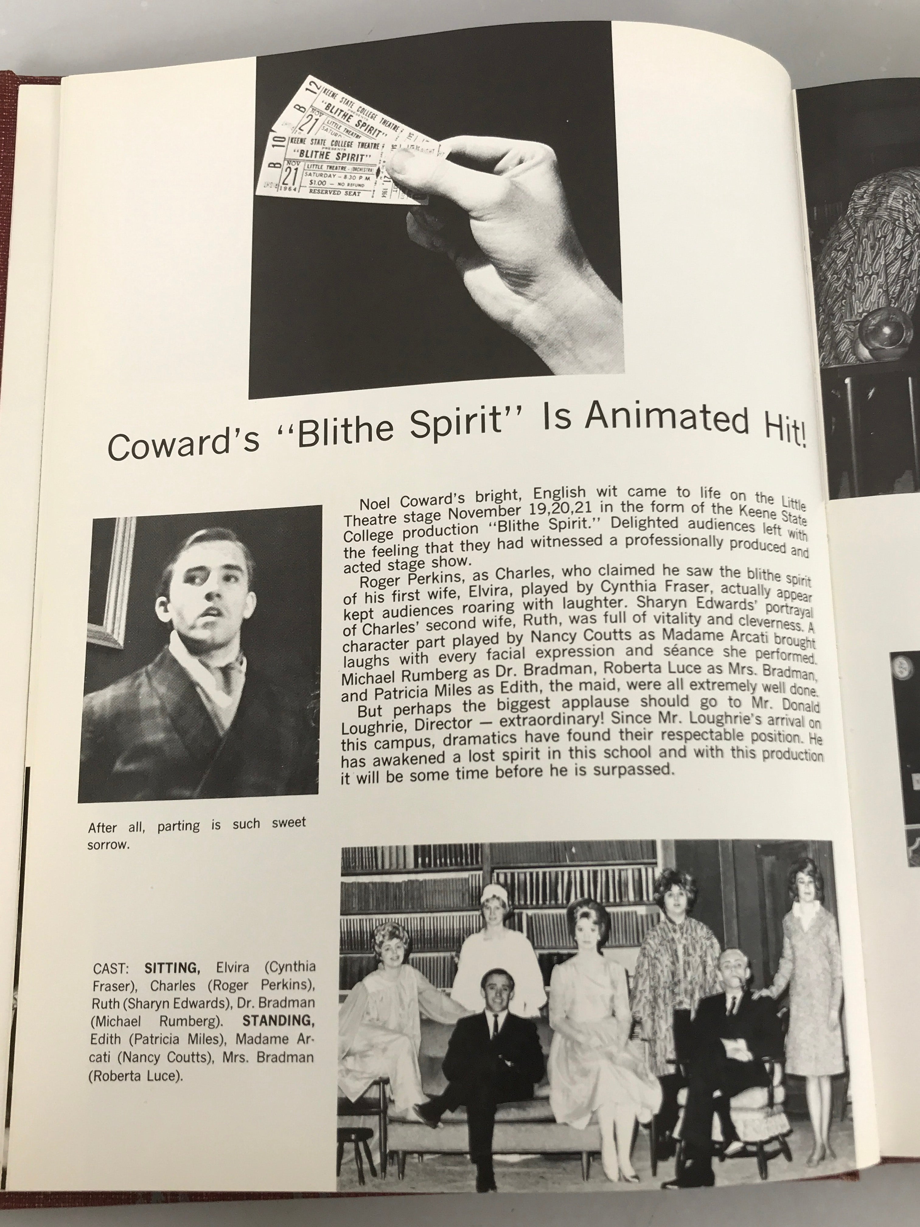 1965 Keene State College Yearbook Keene New Hampshire HC