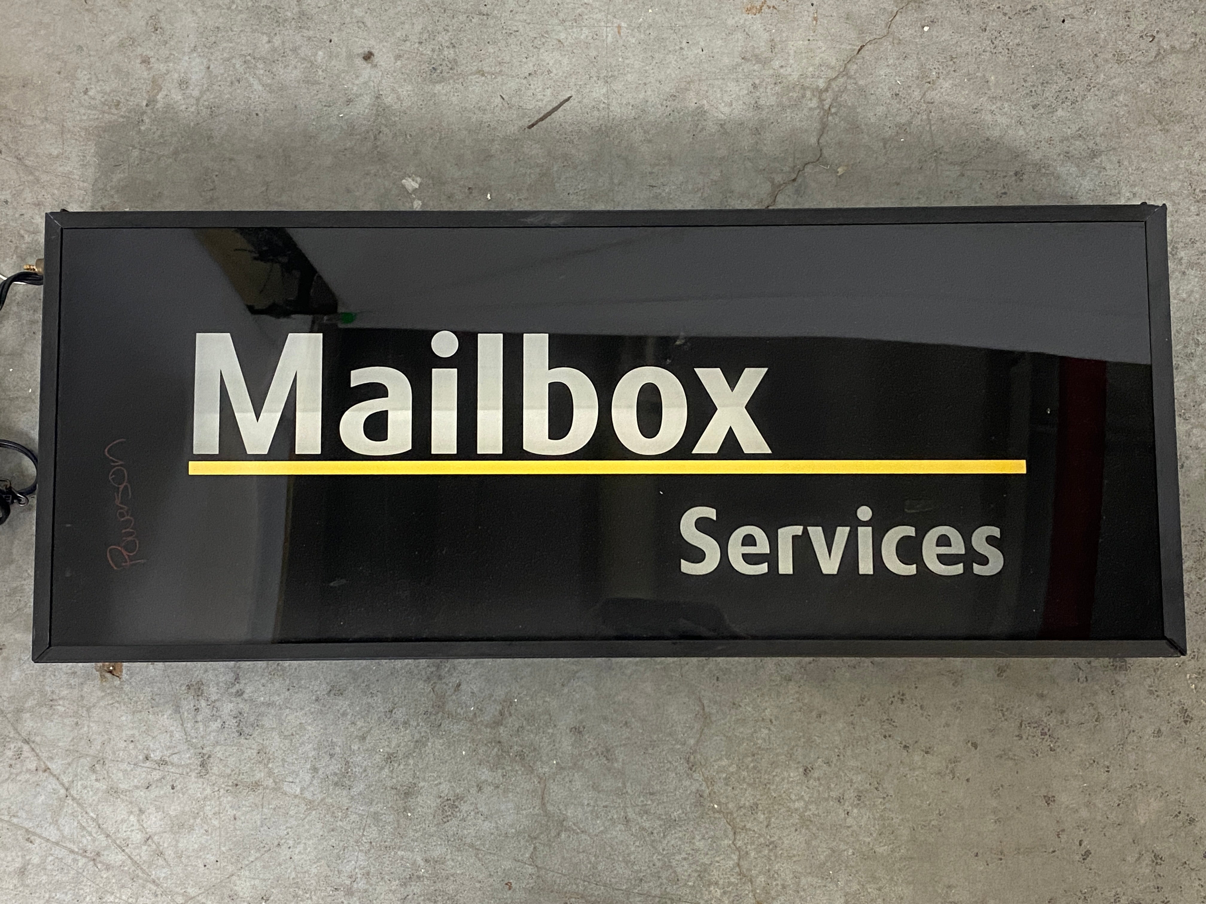 Zeon "Mailbox Services" Black Light Box Sign