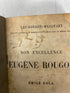 Son Excellence Eugene Rougon by Zola Rare Signed 6th Ed 1877 Reinforced Binding