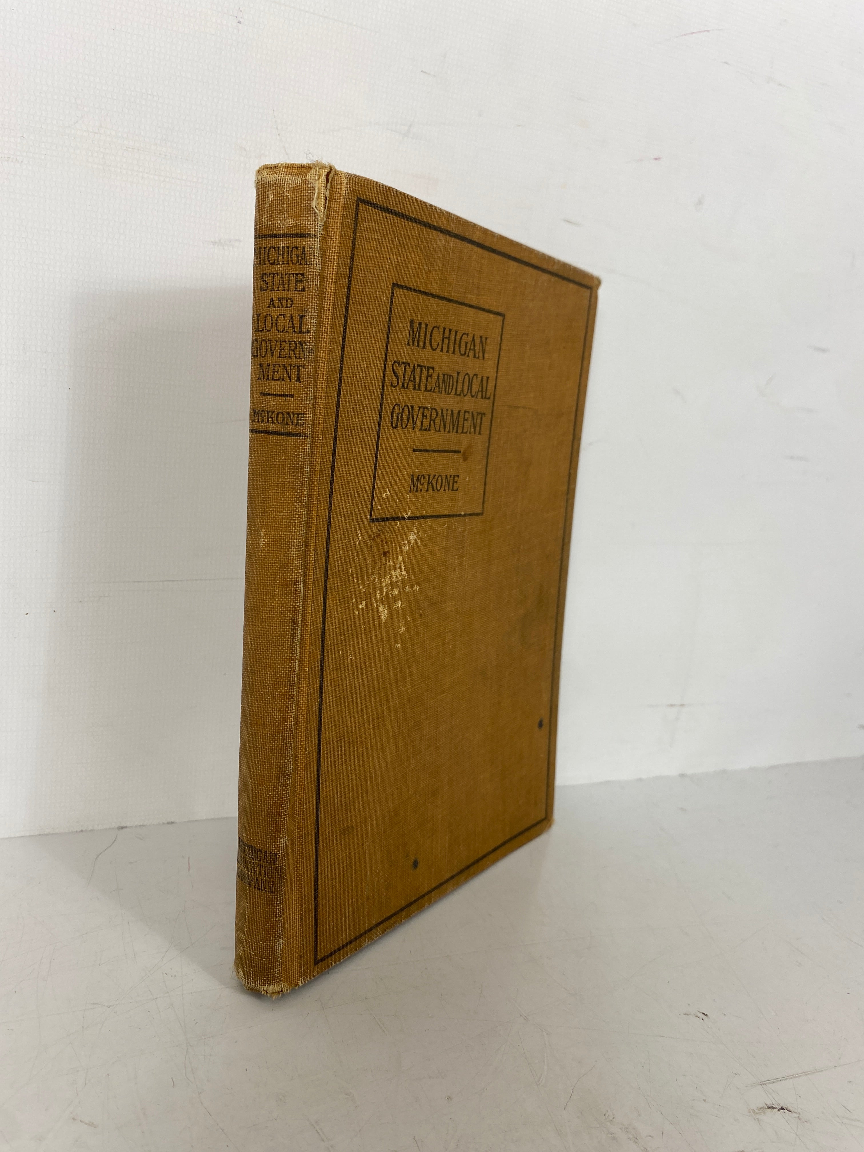 Michigan State and Local Government W.J. McKone 1922 Antique HC