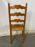 Vintage Ladderback Wooden Dining High back Chair w/ Rush Seating