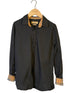 Burberry London Black Long Sleeve Button Down w/ Nova Check in Cuffs and Collar Men's Size L