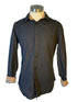 Burberry London Black Long Sleeve Button Down w/ Nova Check in Cuffs and Collar Men's Size L