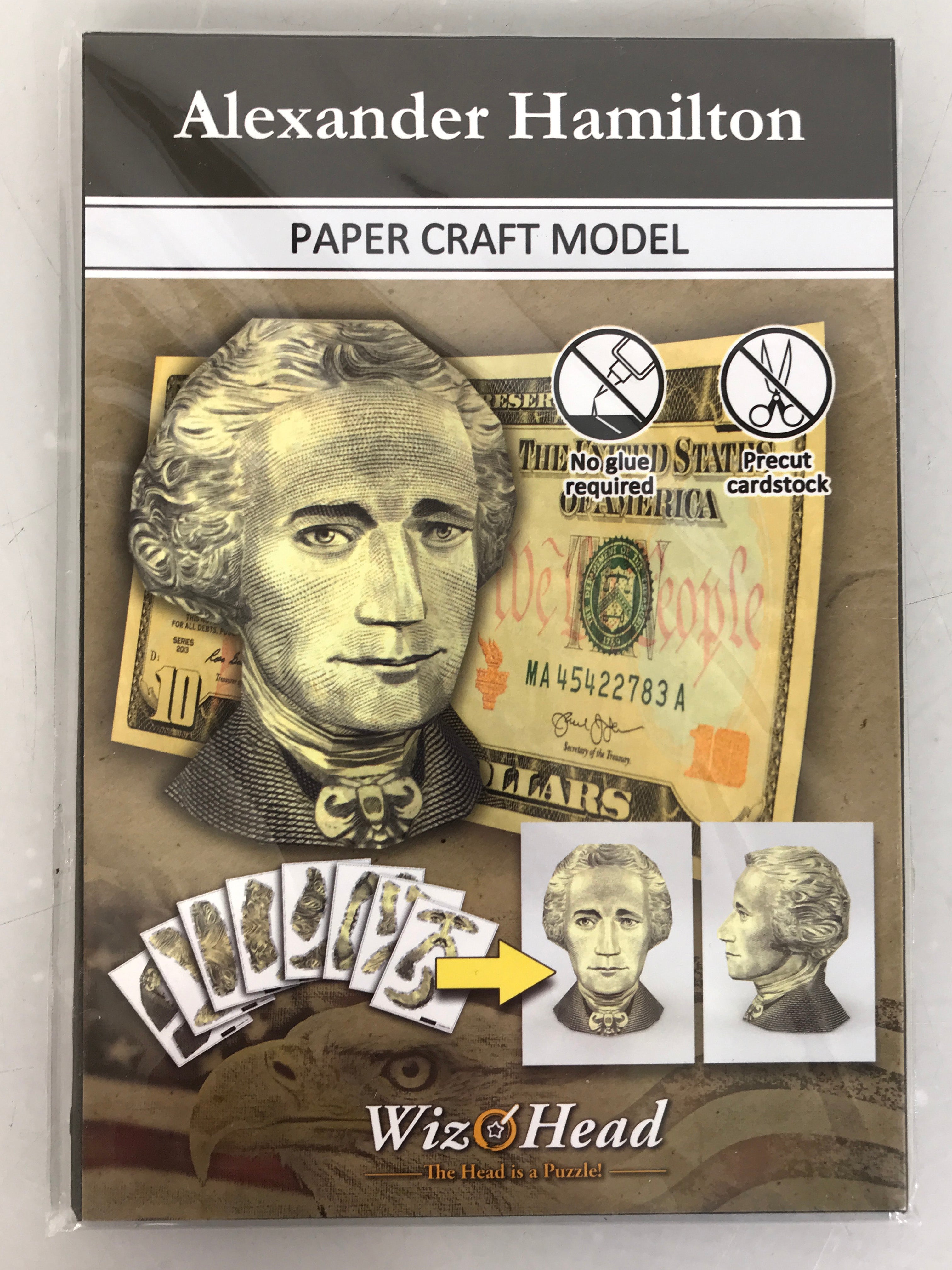 WizHead Alexander Hamilton Paper Craft Model Puzzle #3