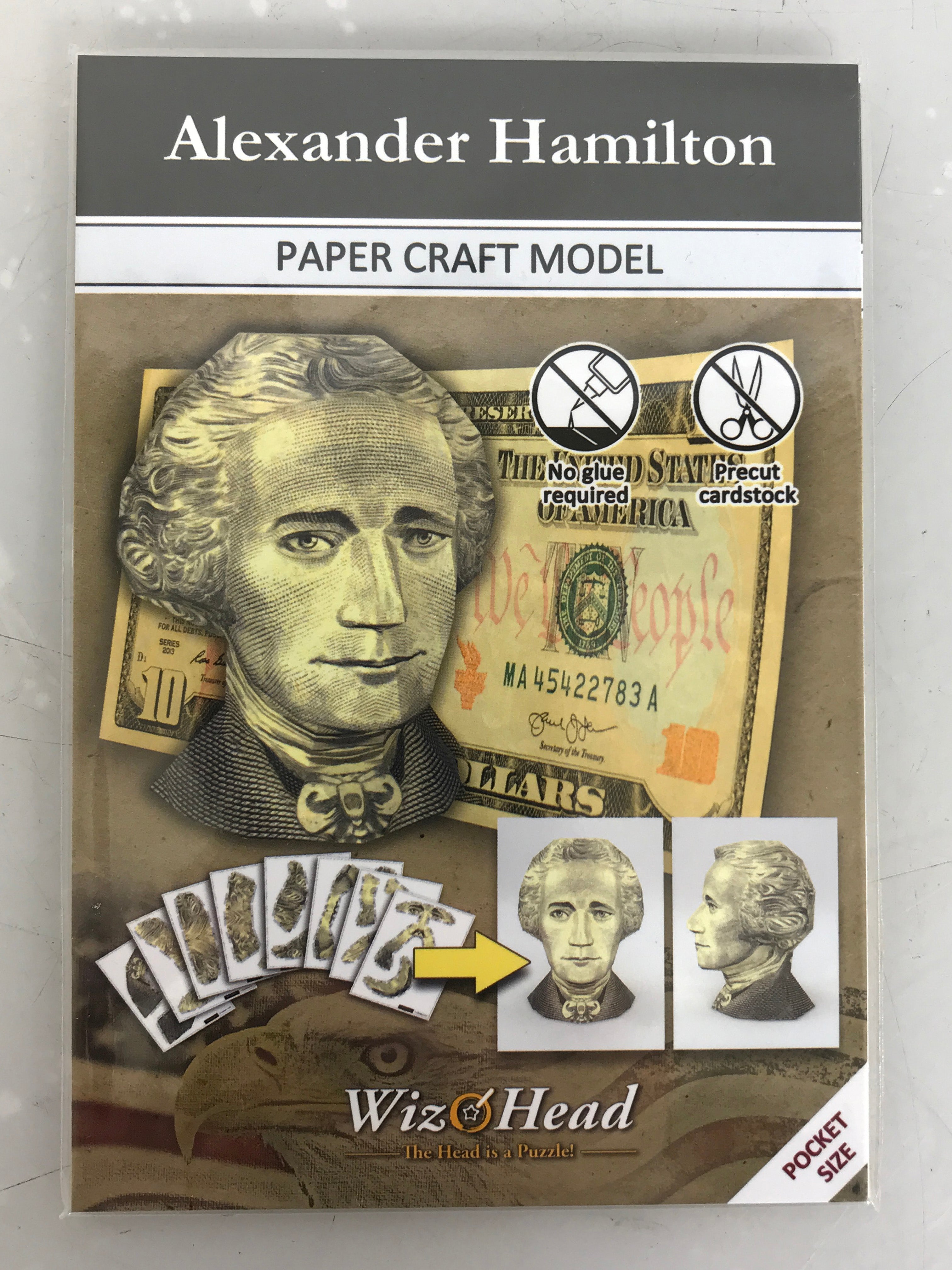 WizHead Alexander Hamilton Paper Craft Model Puzzle #2