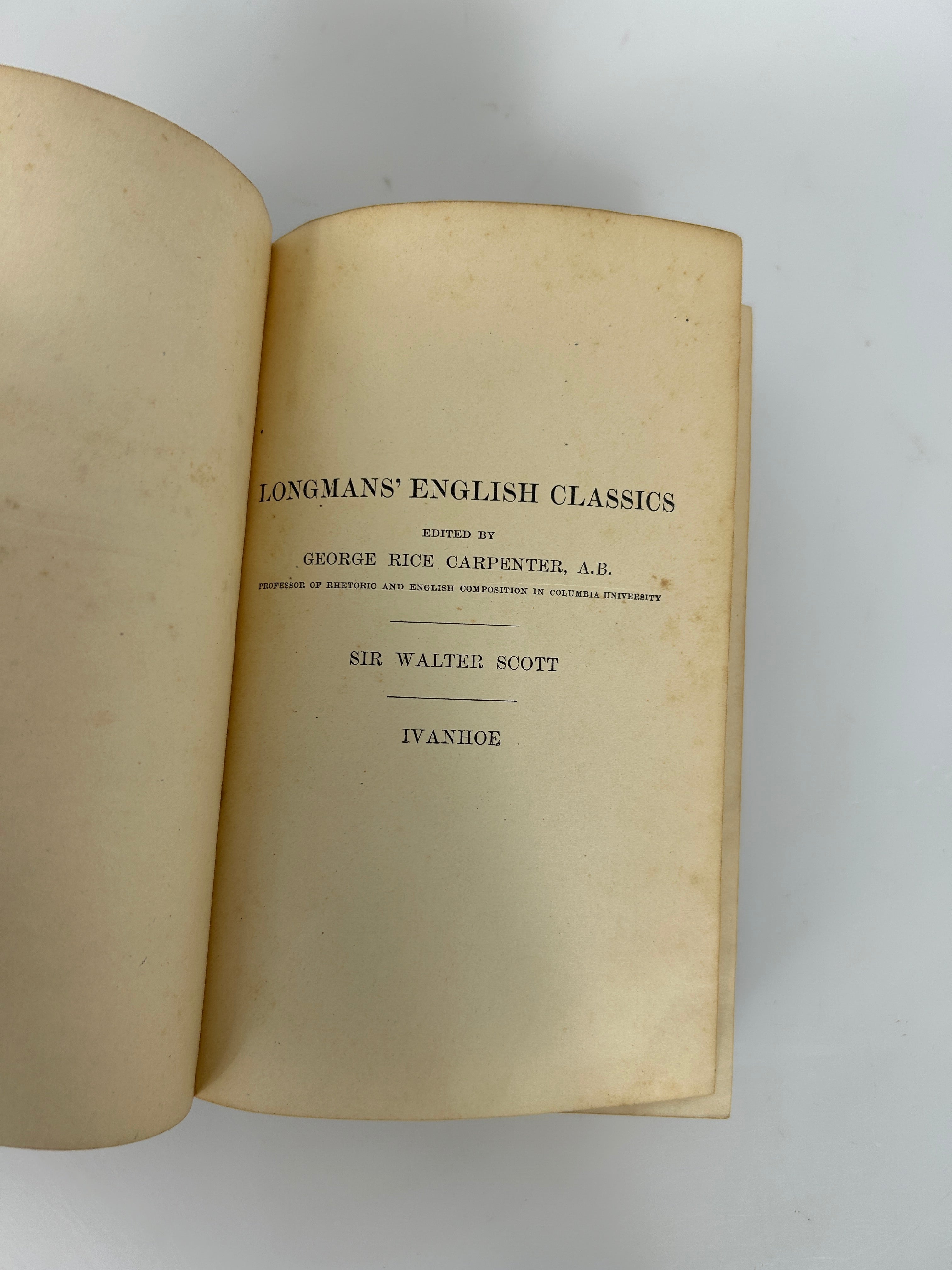 Ivanhoe by Sir Walter Scott Longman's Green & Co 1897 HC