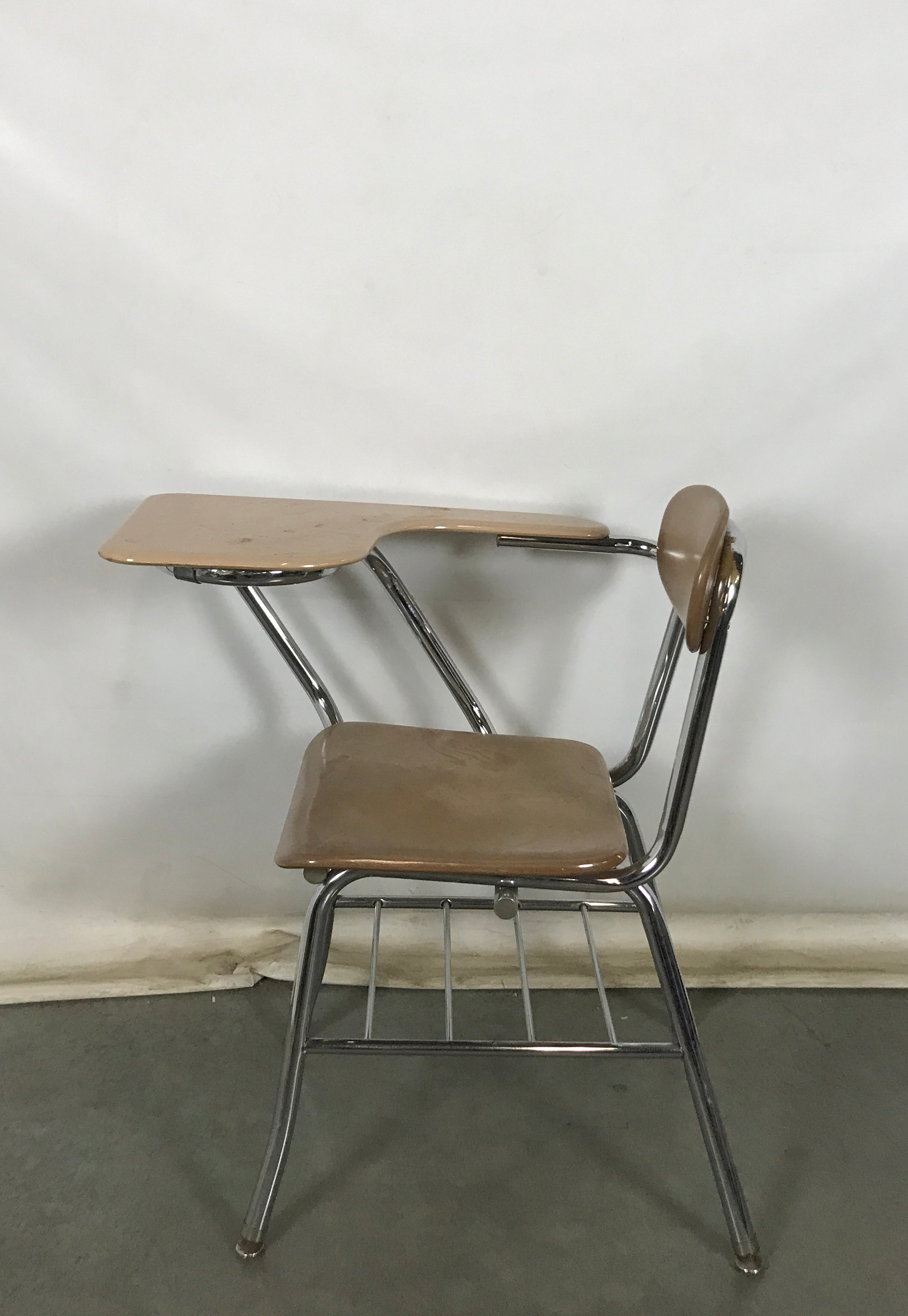 Right-Sided Tan Student Desk