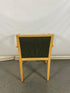 Green Wooden Upholstered Arm Chair