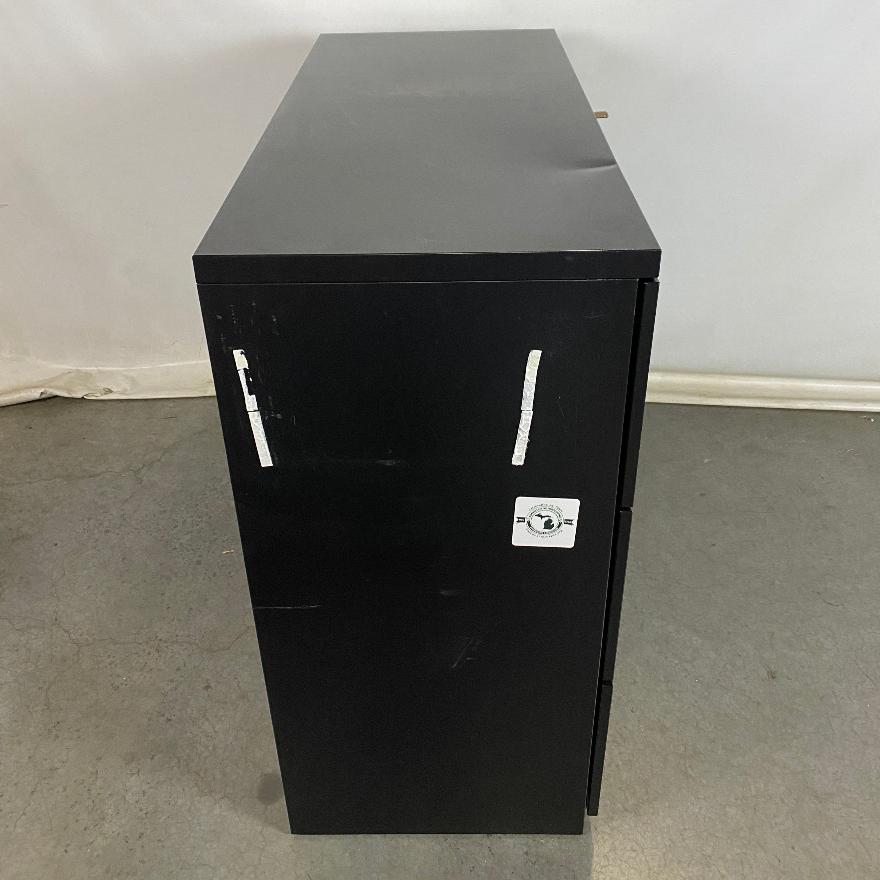 Haworth SL059 Black 3 Drawer Lateral File Cabinet