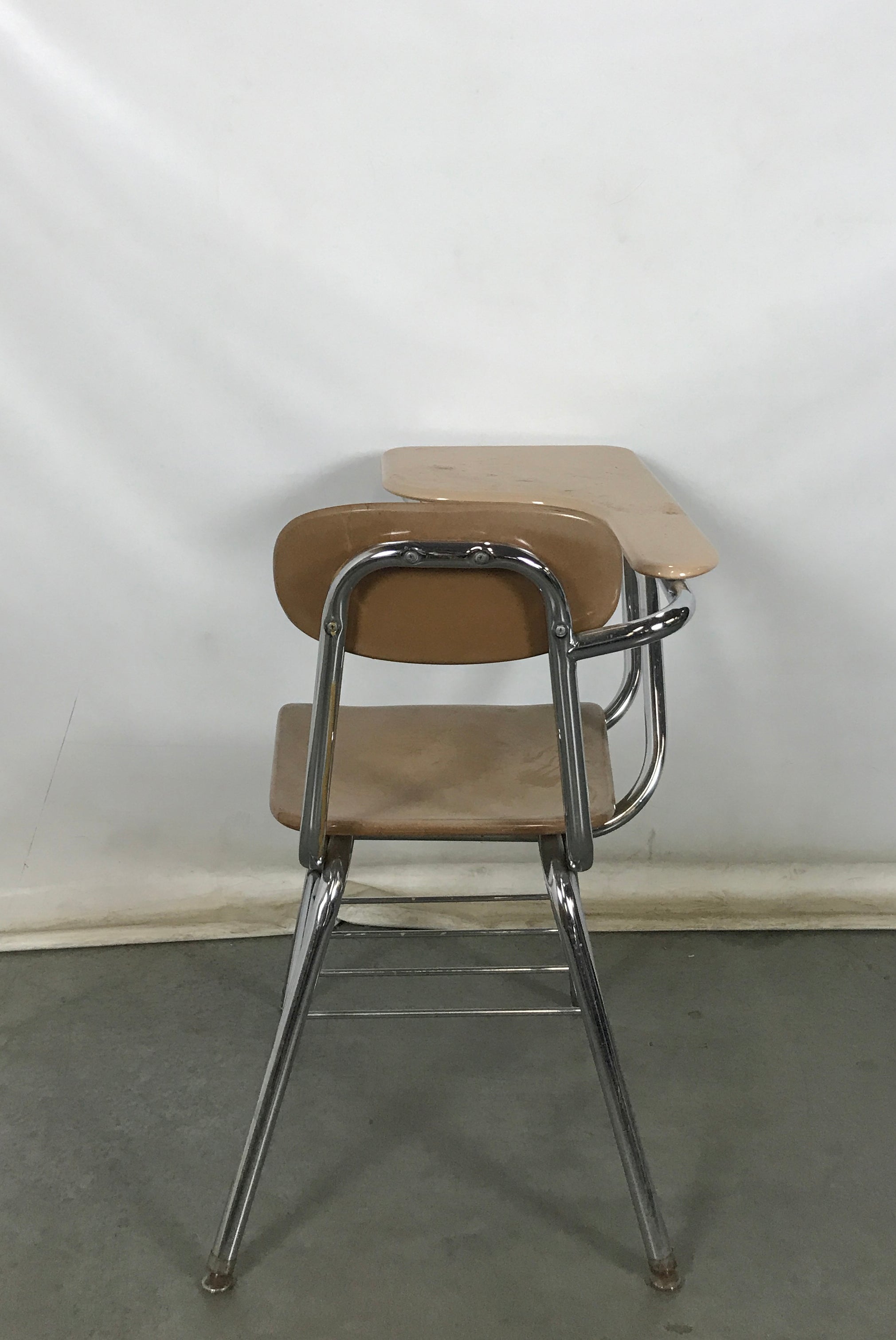 Right-Sided Tan Student Desk