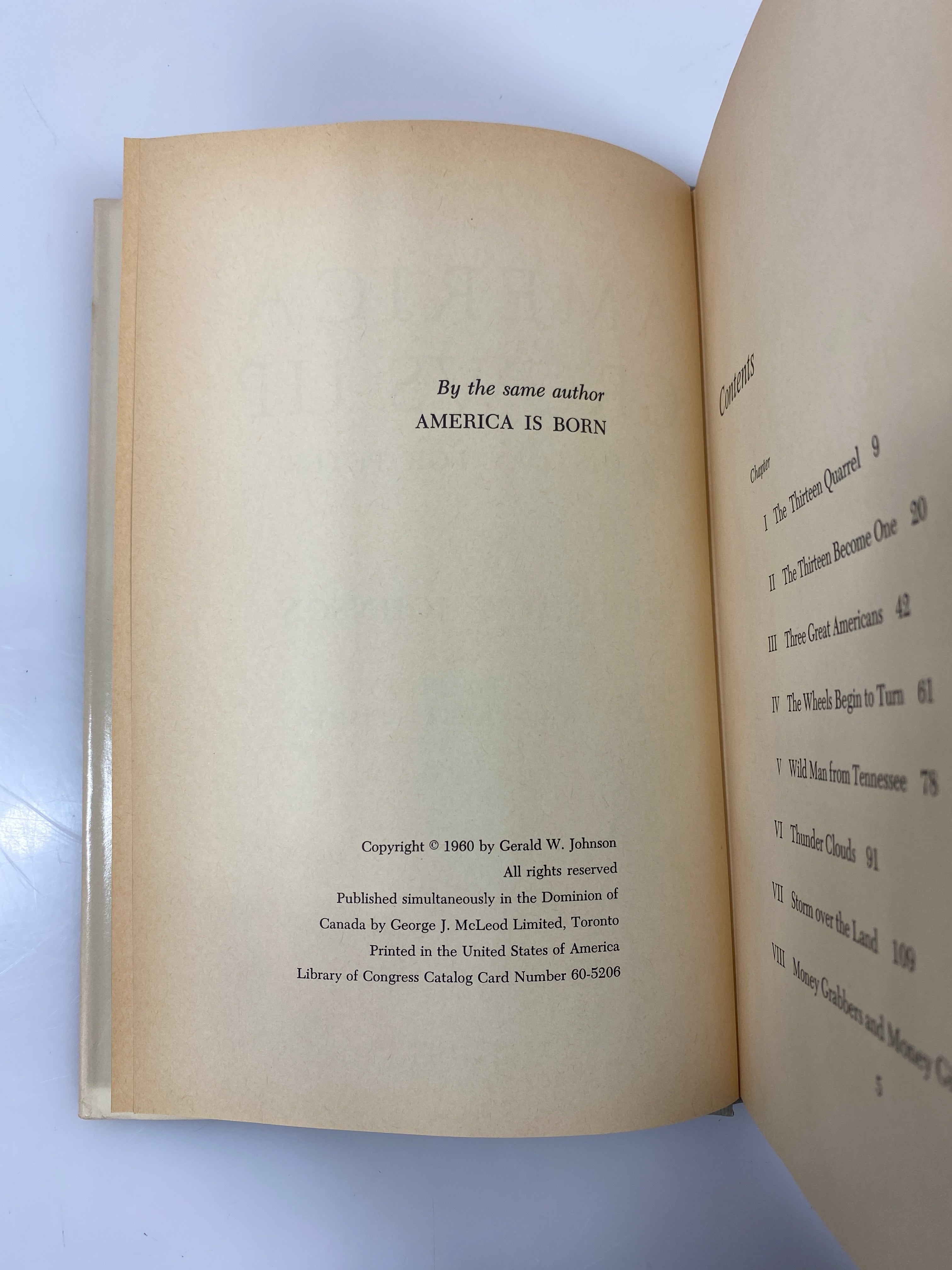 America Grows Up Gerald Johnson 1960 HCDJ