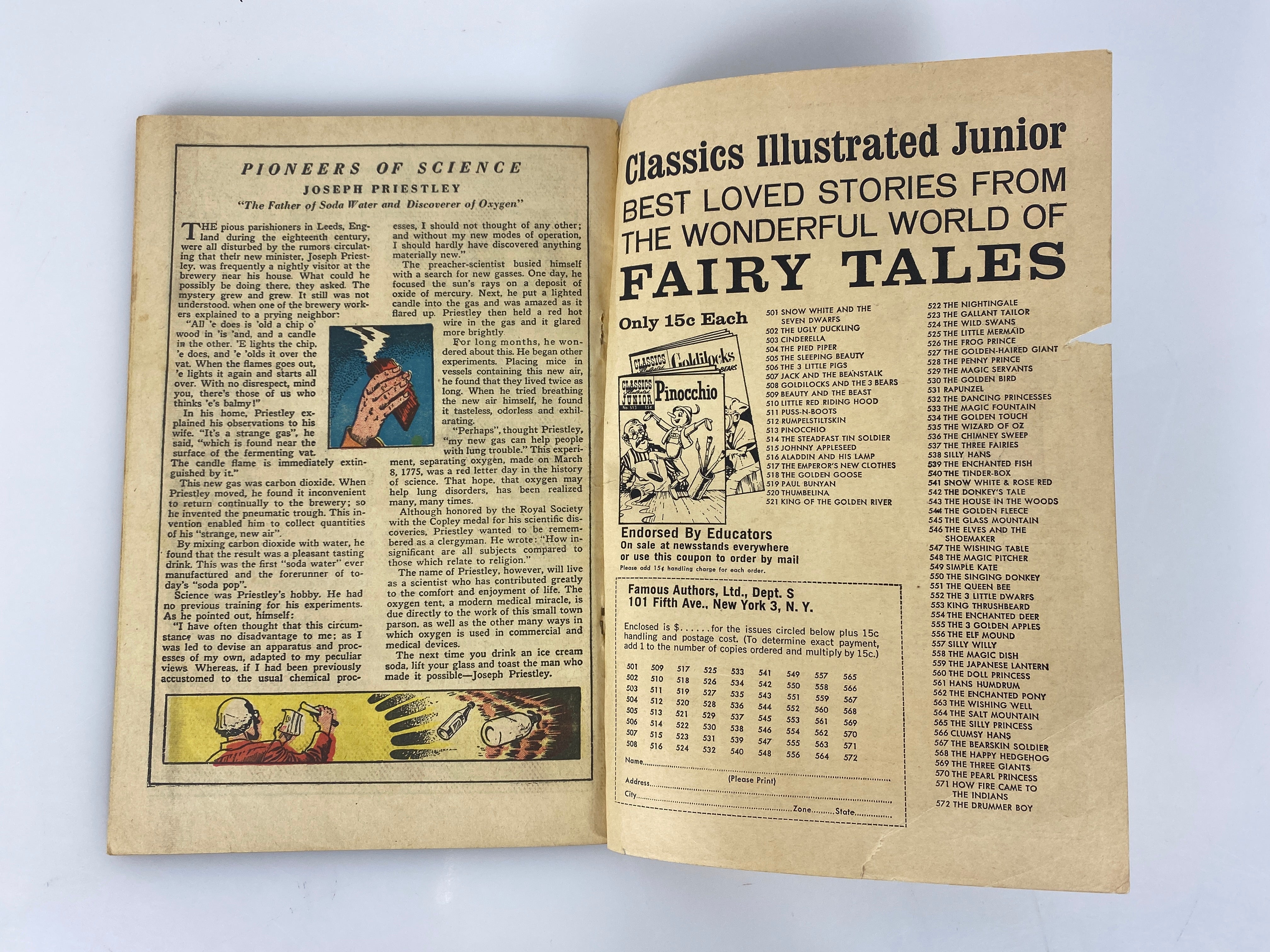 Classics Illustrated Adventures in Science 138A 1957