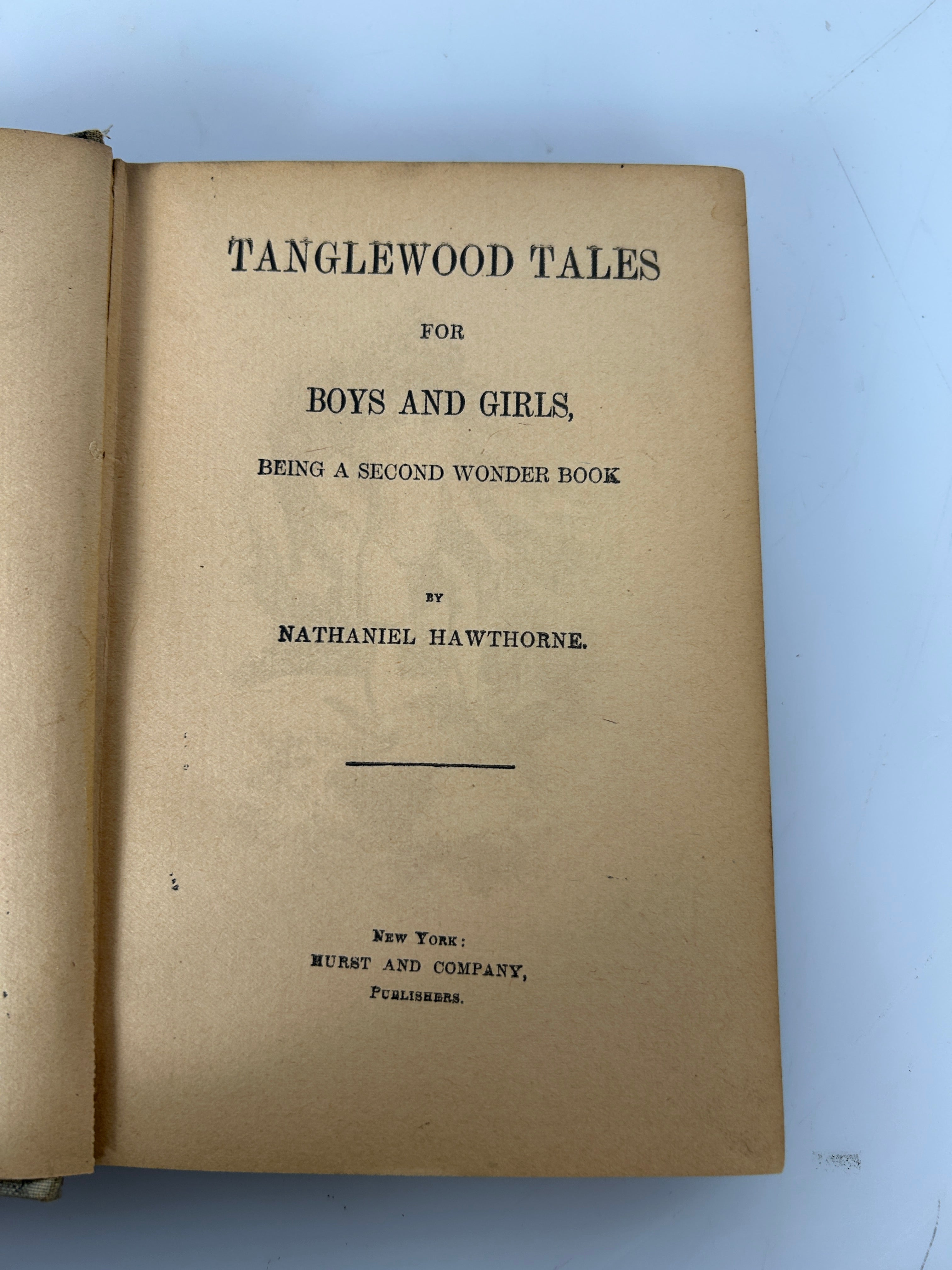 Tanglewood Tales by Nathaniel Hawthorne Arlington Ed Hurst & Co 1899 HC