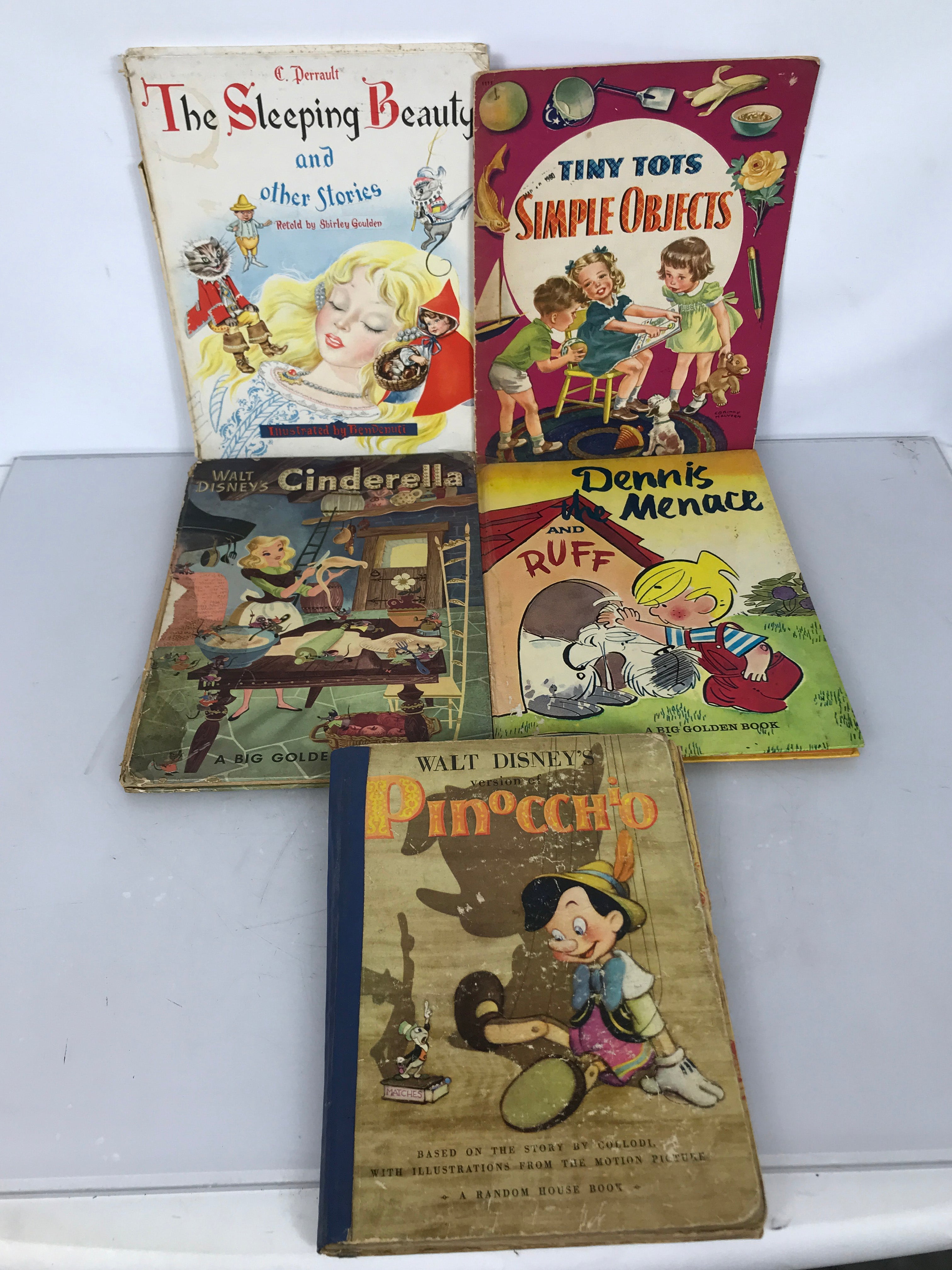 Lot of 5 Vintage Oversized Children's Books 1939-1963 HC