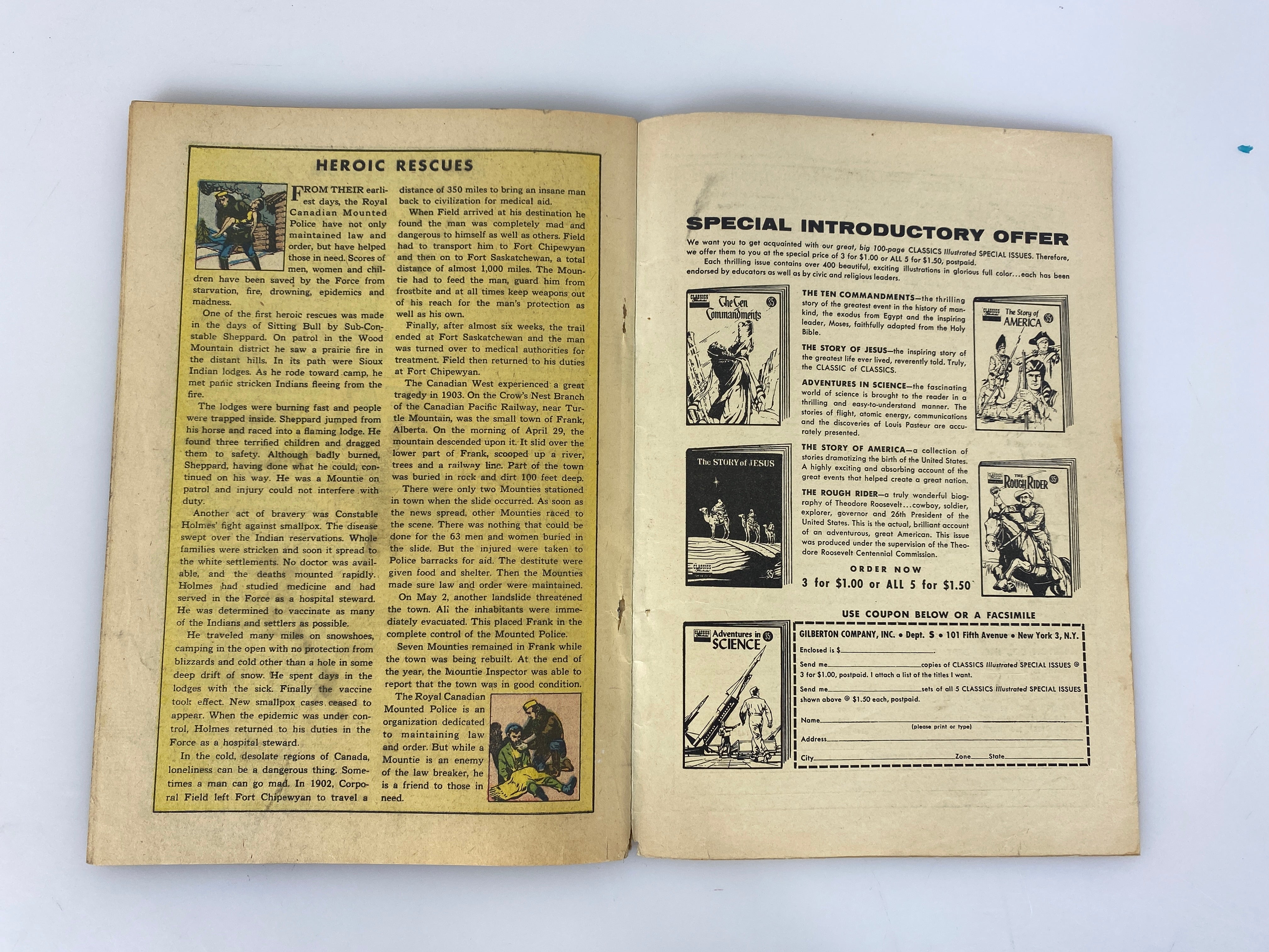 Classics Illustrated Royal Canadian Mounted Police 150A 1959