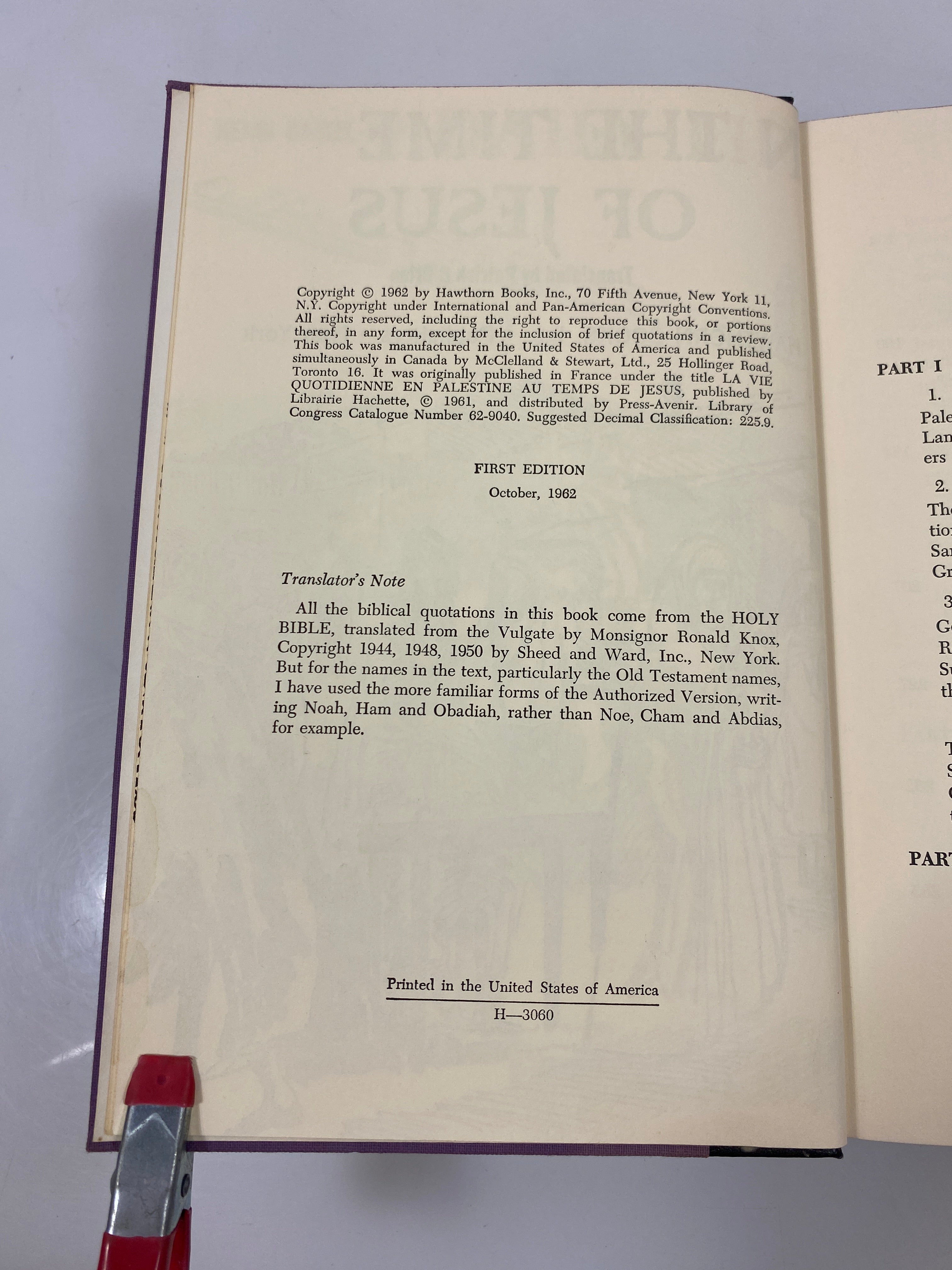 Daily Life in the Times of Jesus by Daniel-Rops Hawthorn Books 1962 HC